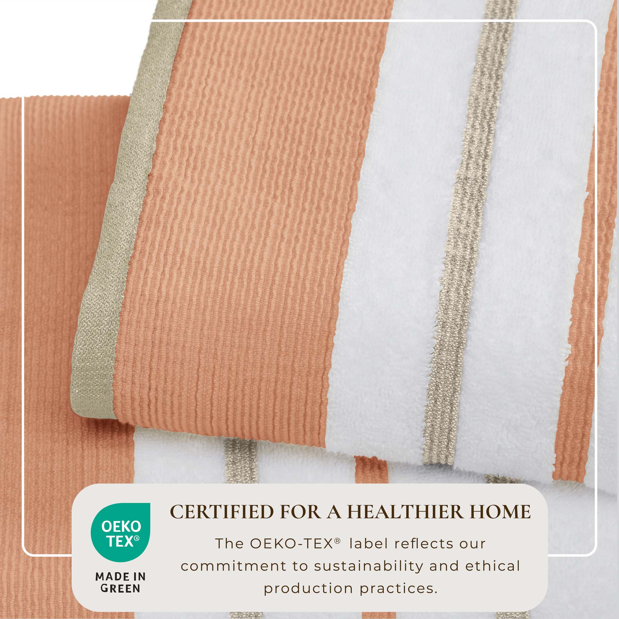 Decorative Cotton Stripe Bath Towel Set - Noelle Collection - Image 98