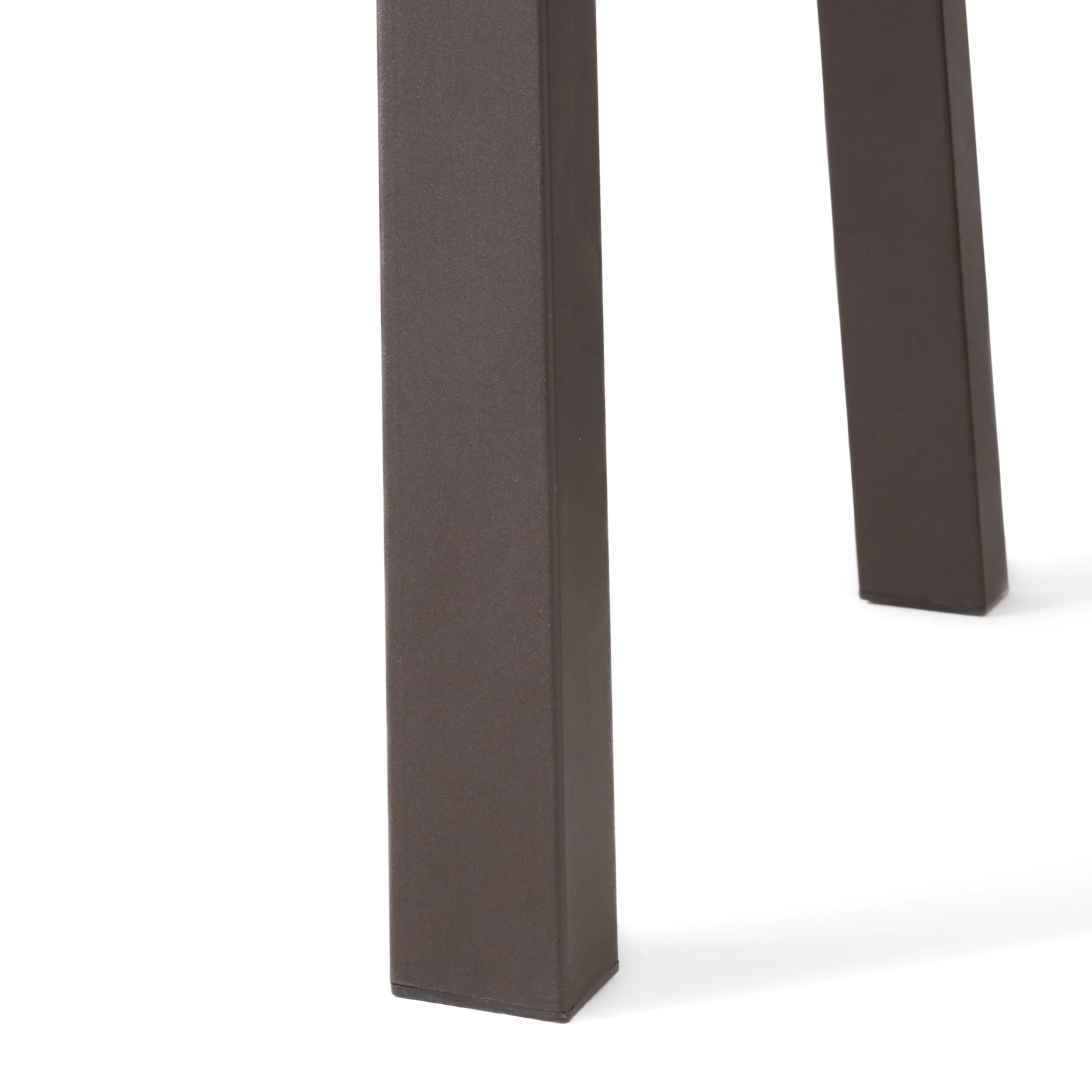 Della Acacia Wood Dining Table with Rustic Metal, Brown, Grey - Image 11