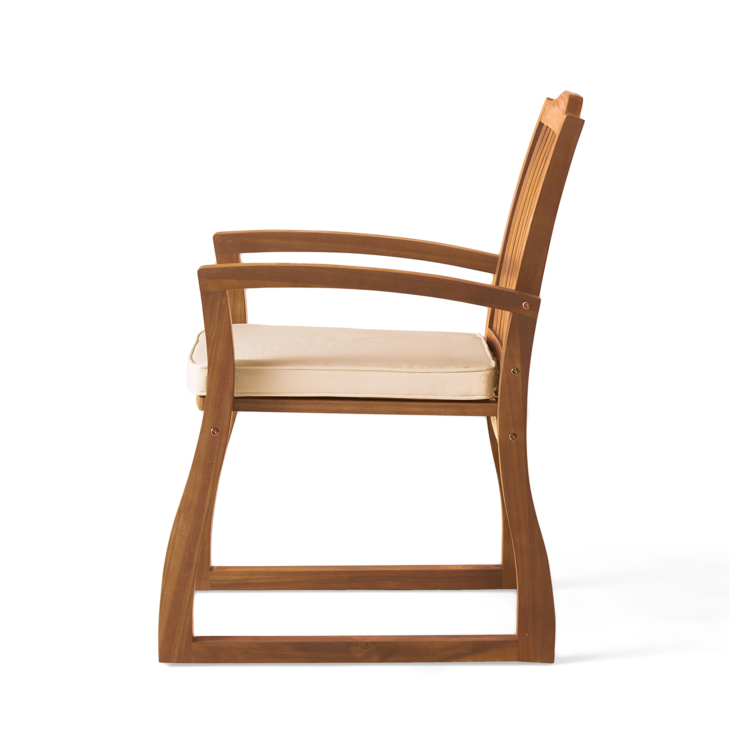 Set of 2 Outdoor Dining Chairs, Cream - Image 10