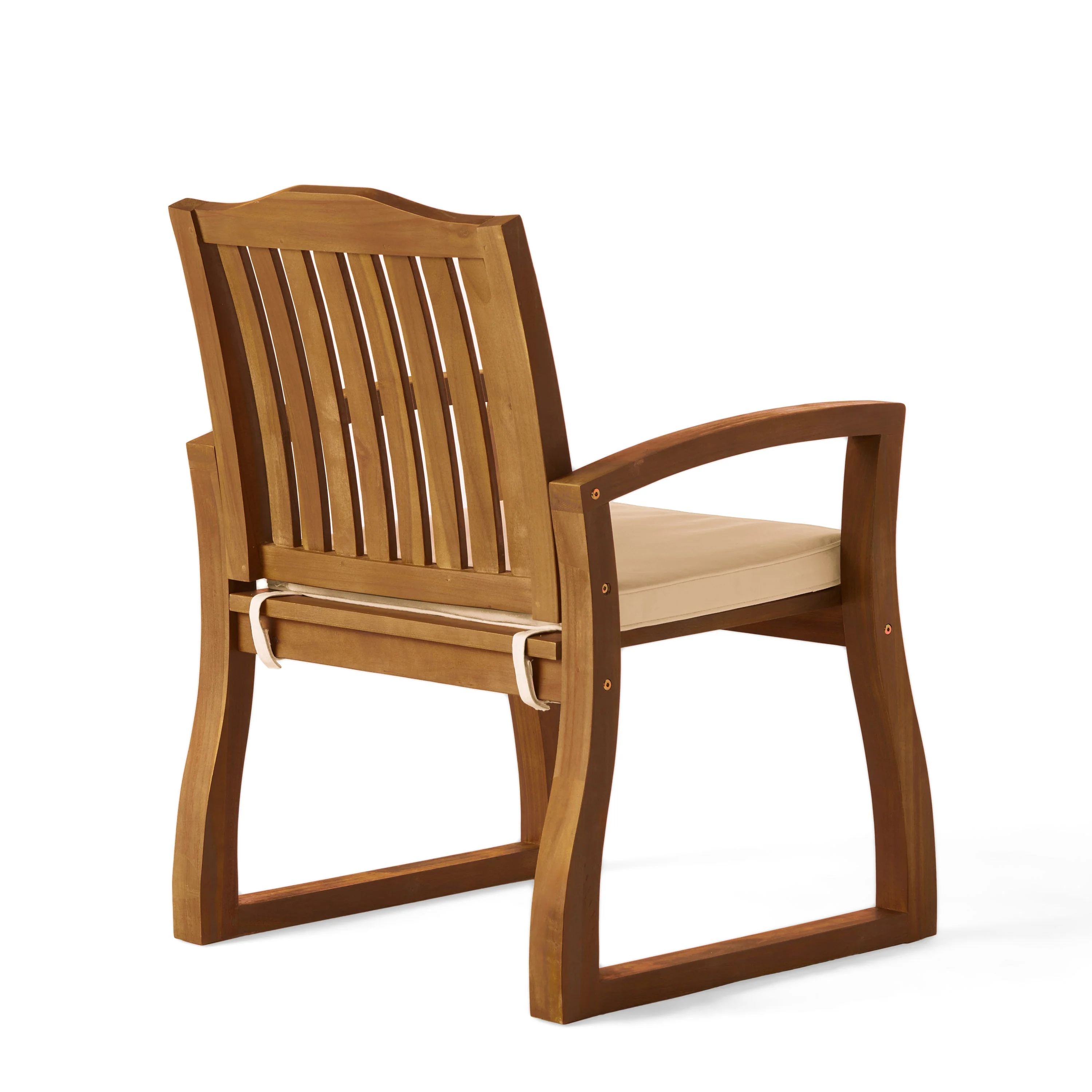Set of 2 Outdoor Dining Chairs, Cream - Image 9