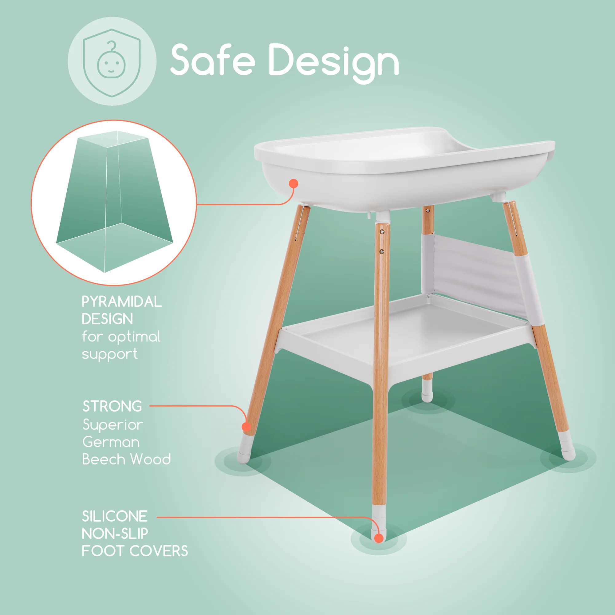 Deluxe Diaper Changing Table (Changing Pad Included) - Image 2