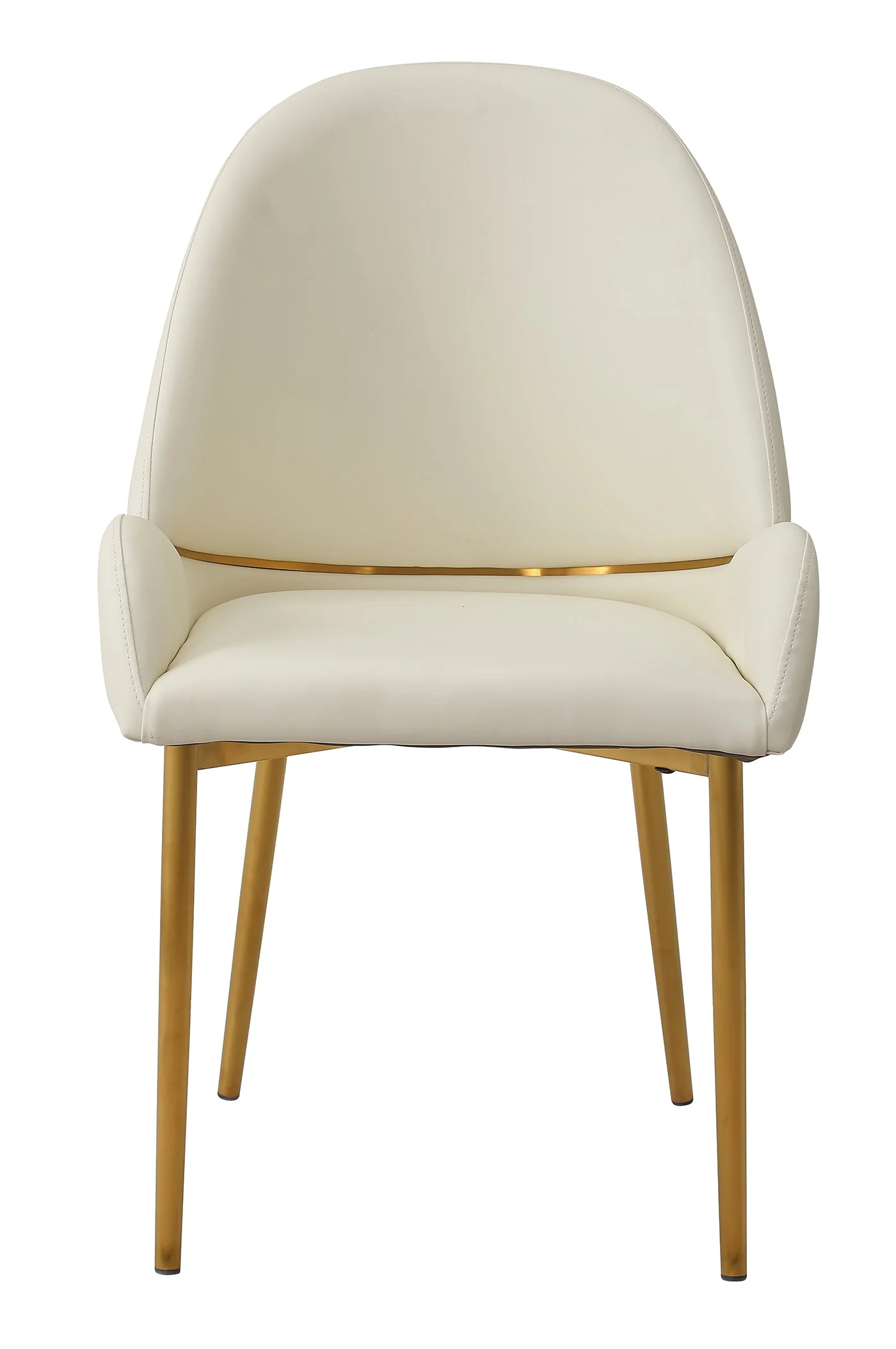 Dining Chair with PU Leather, Beige (Set of 2) - Image 7