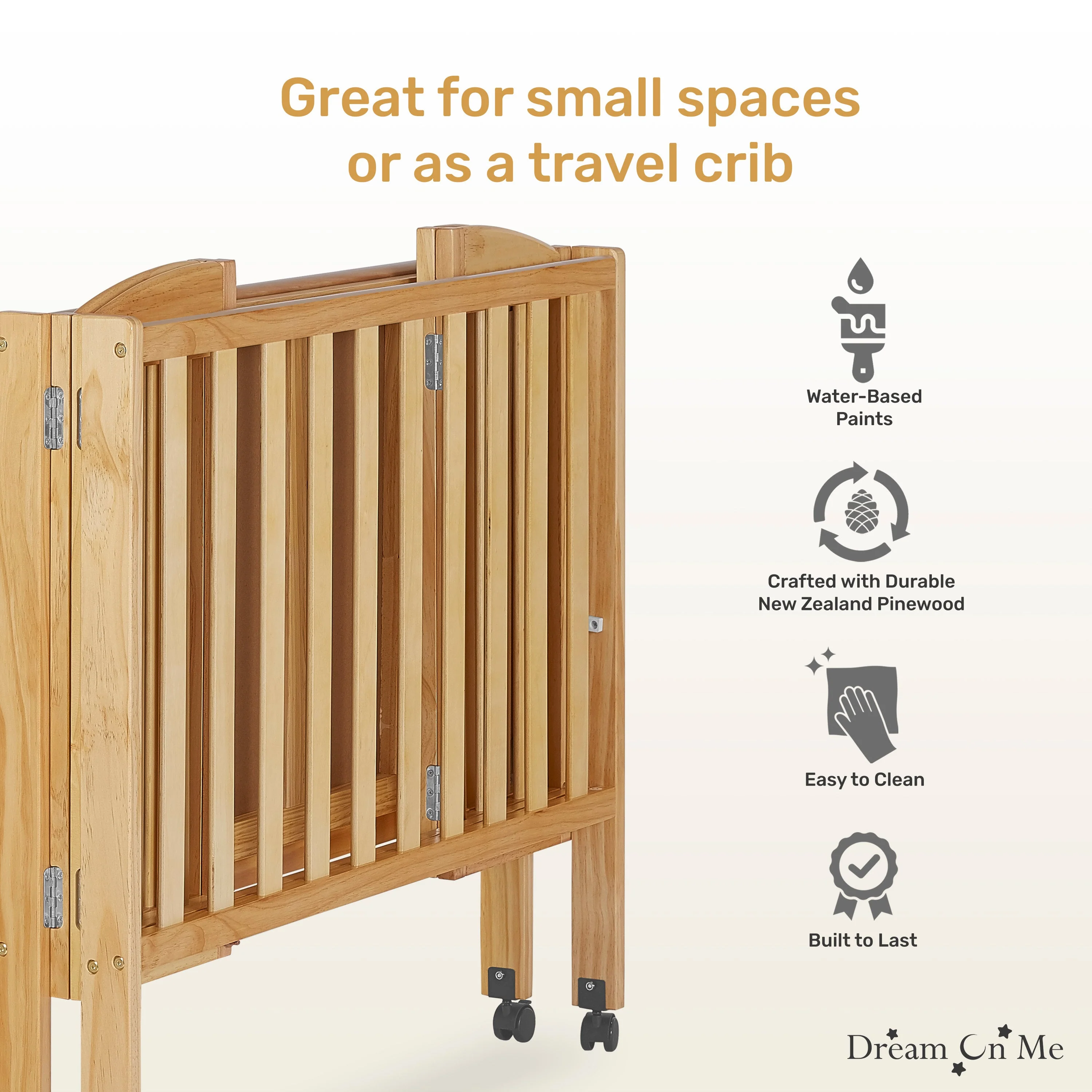 Dream On Me 2-in-1 Folding Portable Mini Crib - Image 18