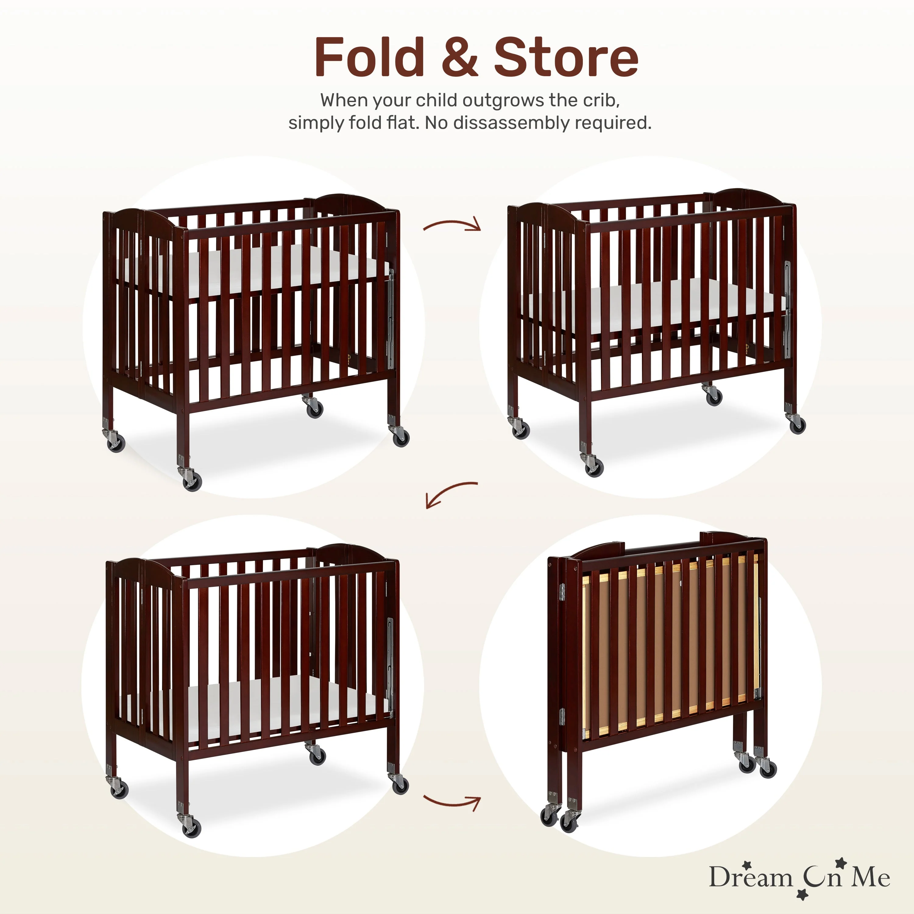 Dream On Me 3-in-1 Folding Portable Crib - Image 11