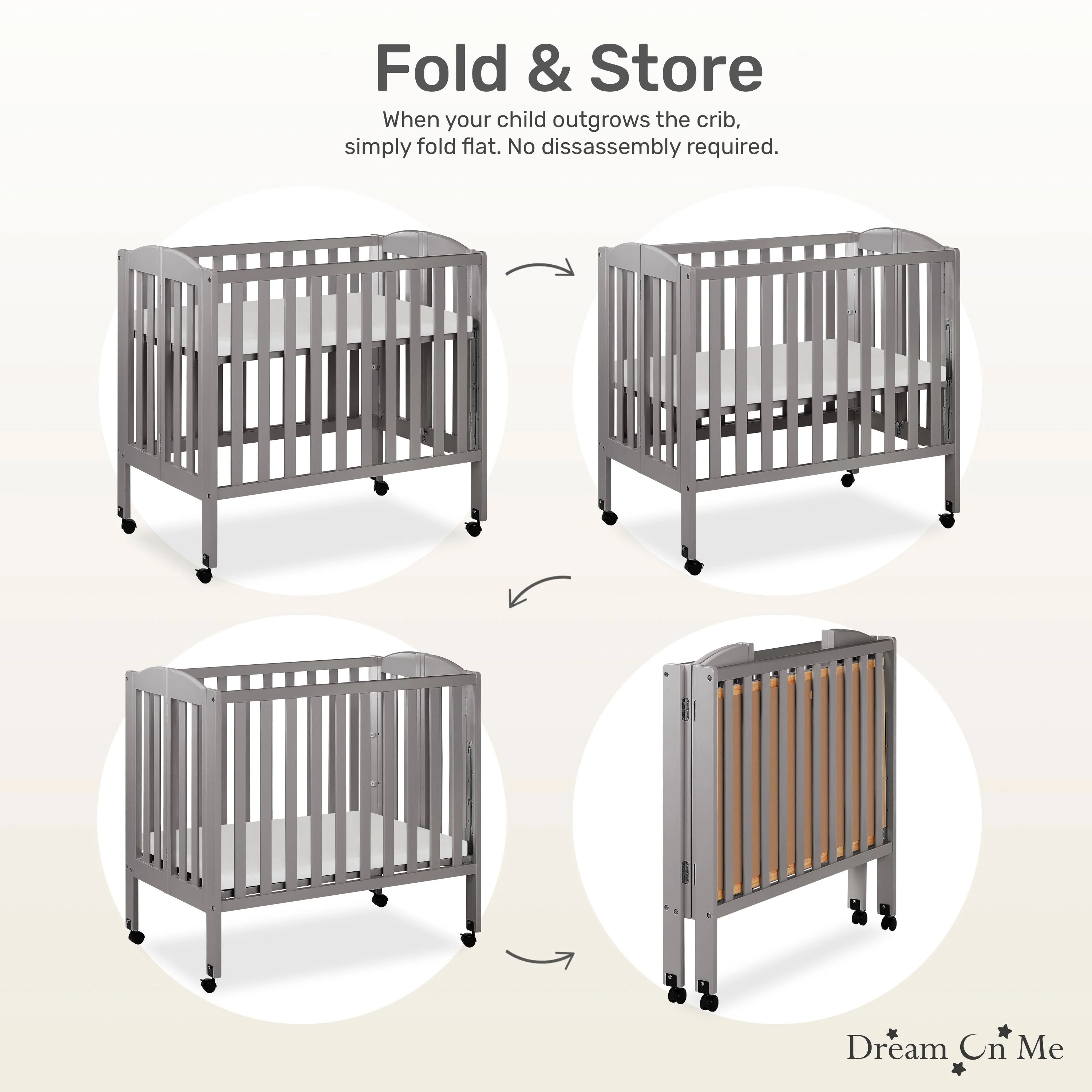 Dream On Me 3-in-1 Portable Folding Crib - Image 5