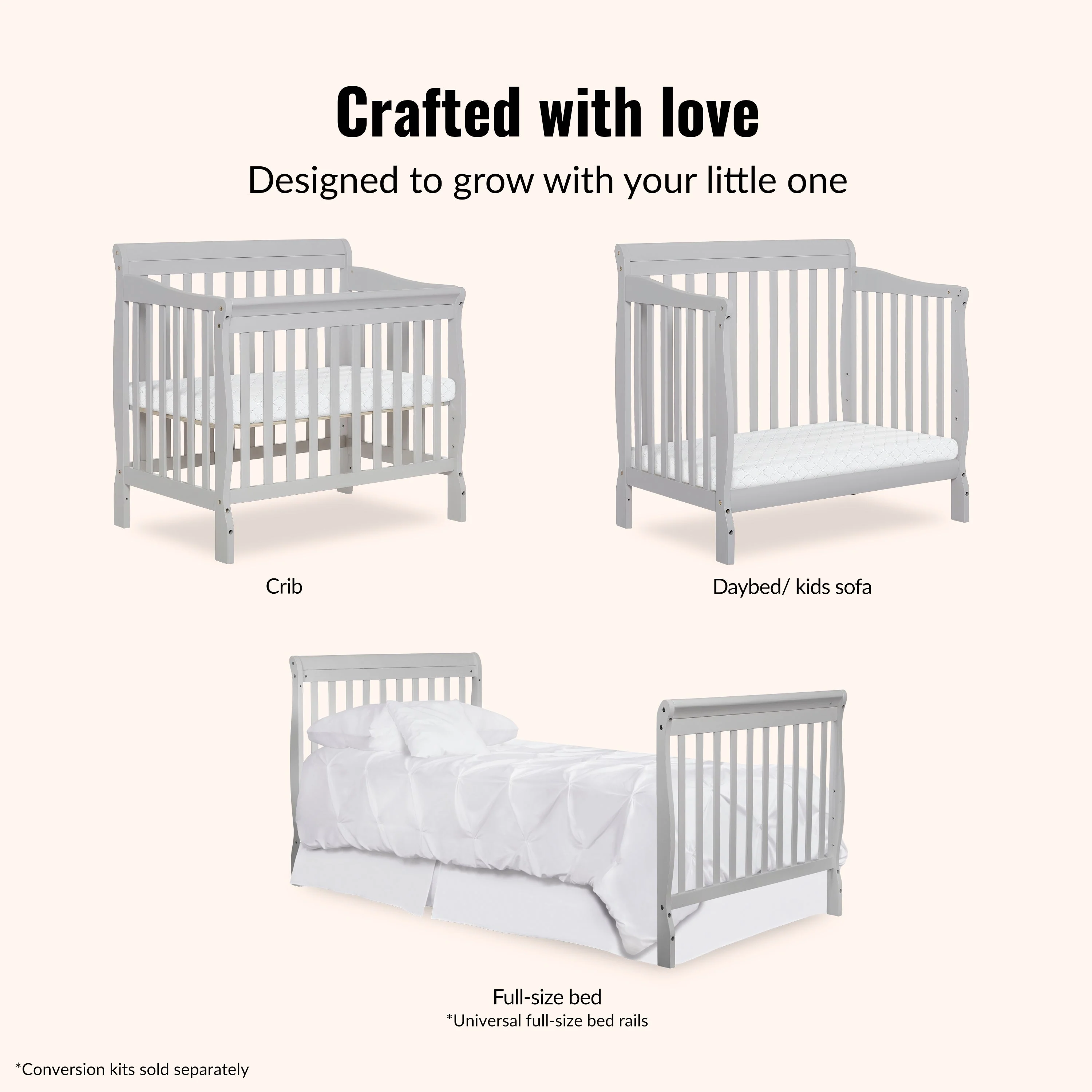 Dream On Me Aden Convertible 4-in-1 Mini Crib - Image 22