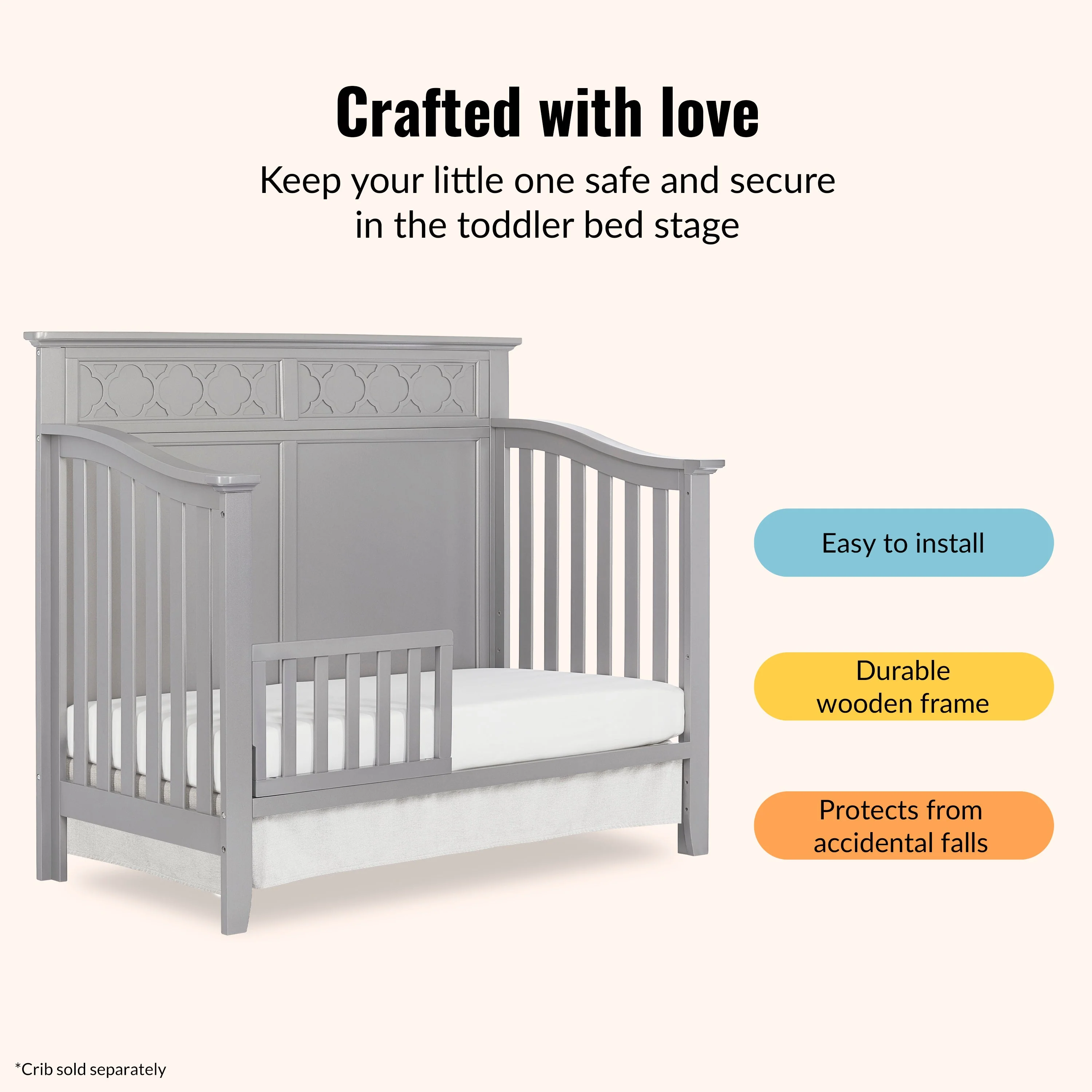 Dream On Me Convertible Crib Toddler Guard Rail - Image 25