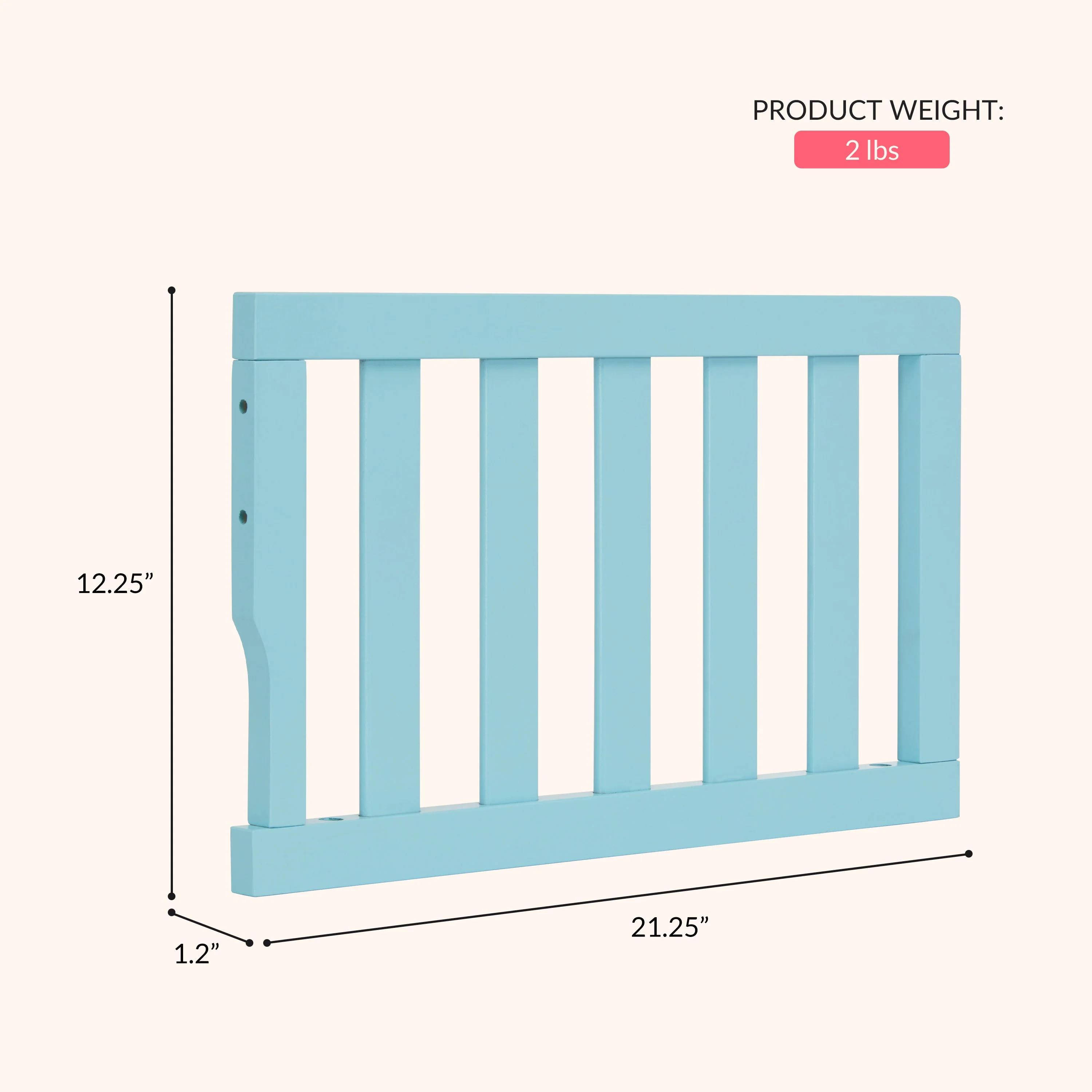 Dream On Me Convertible Crib Toddler Guard Rail - Image 3