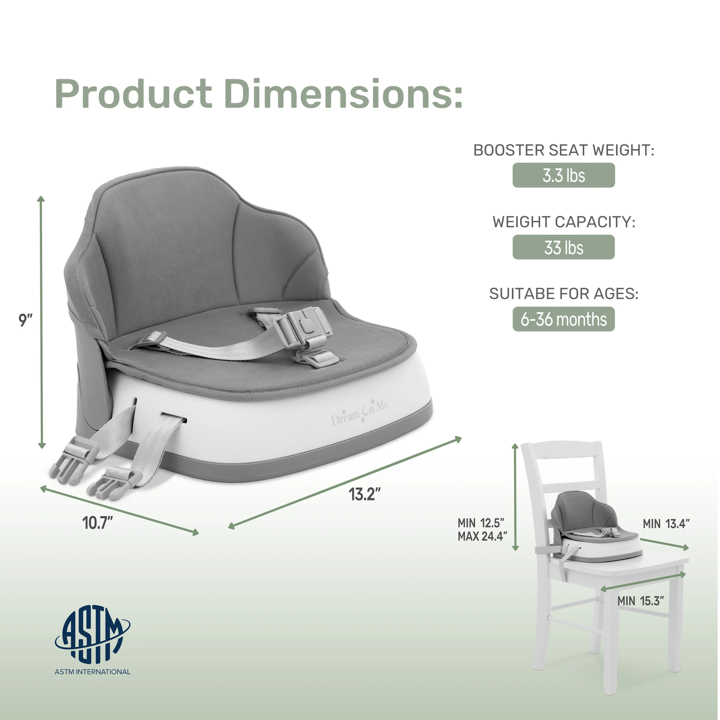 Dream On Me Cozy Pod Booster Seat with Removable Cover - Image 17