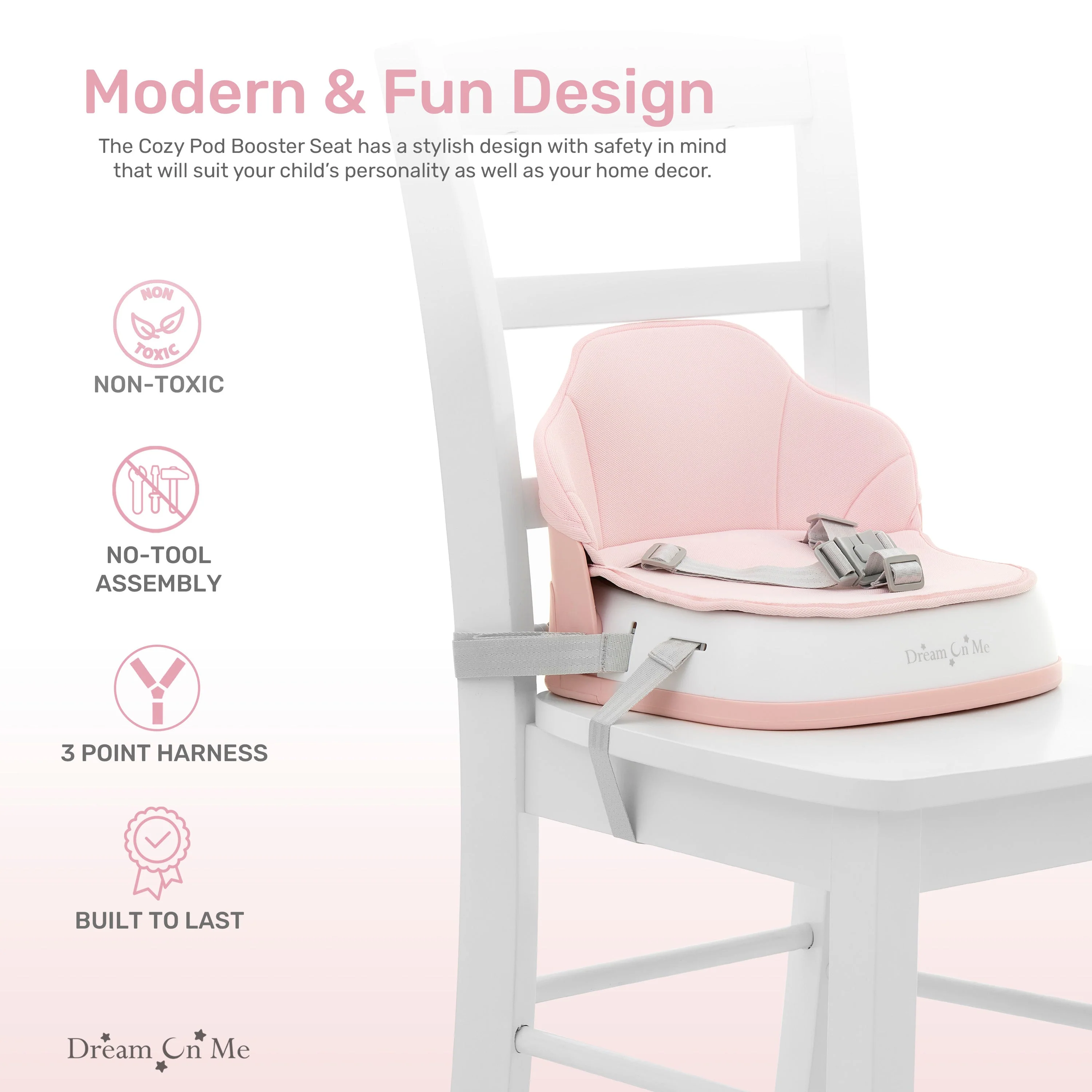 Dream On Me Cozy Pod Booster Seat with Removable Cover - Image 26