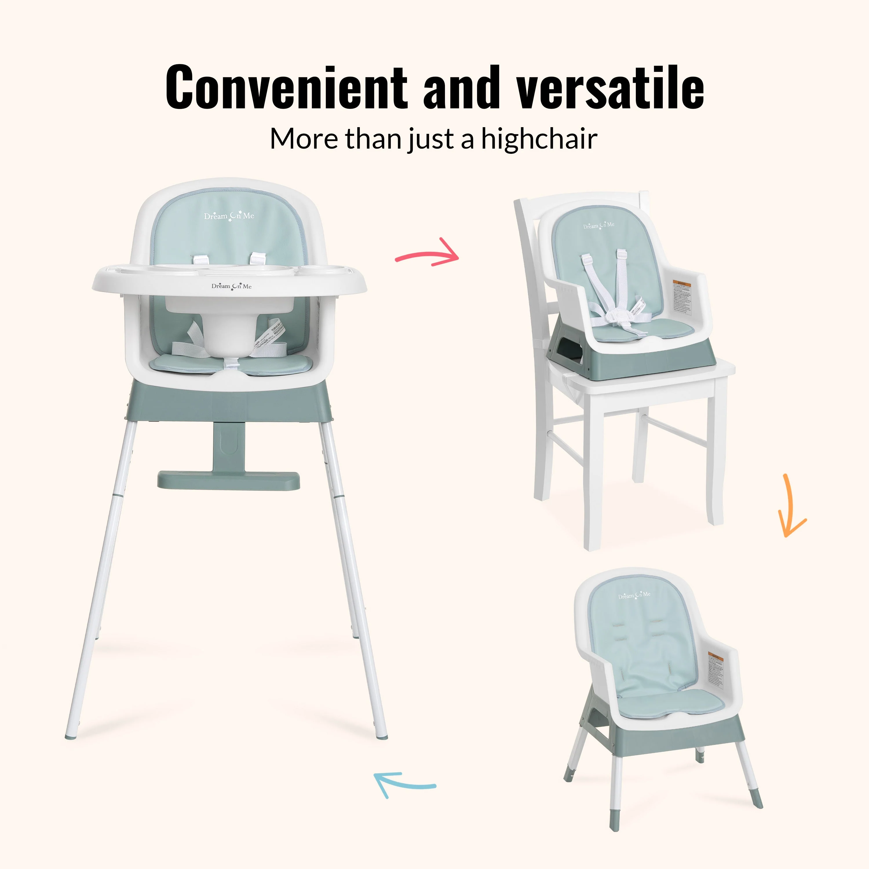 Dream On Me Curio Sit N Seek 3 in 1 Convertible Baby High Chair - Image 11