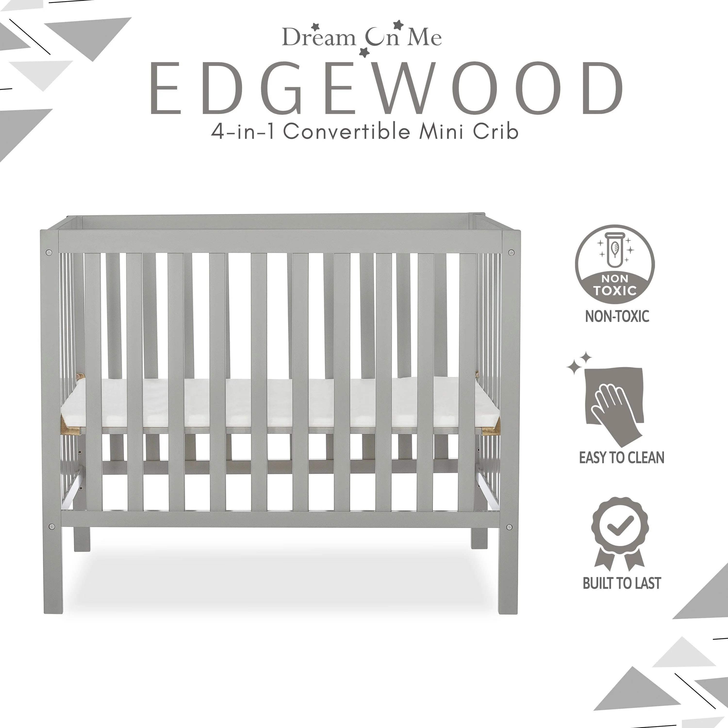 Dream On Me Edgewood 4-in-1 Convertible Mini Crib - Image 12