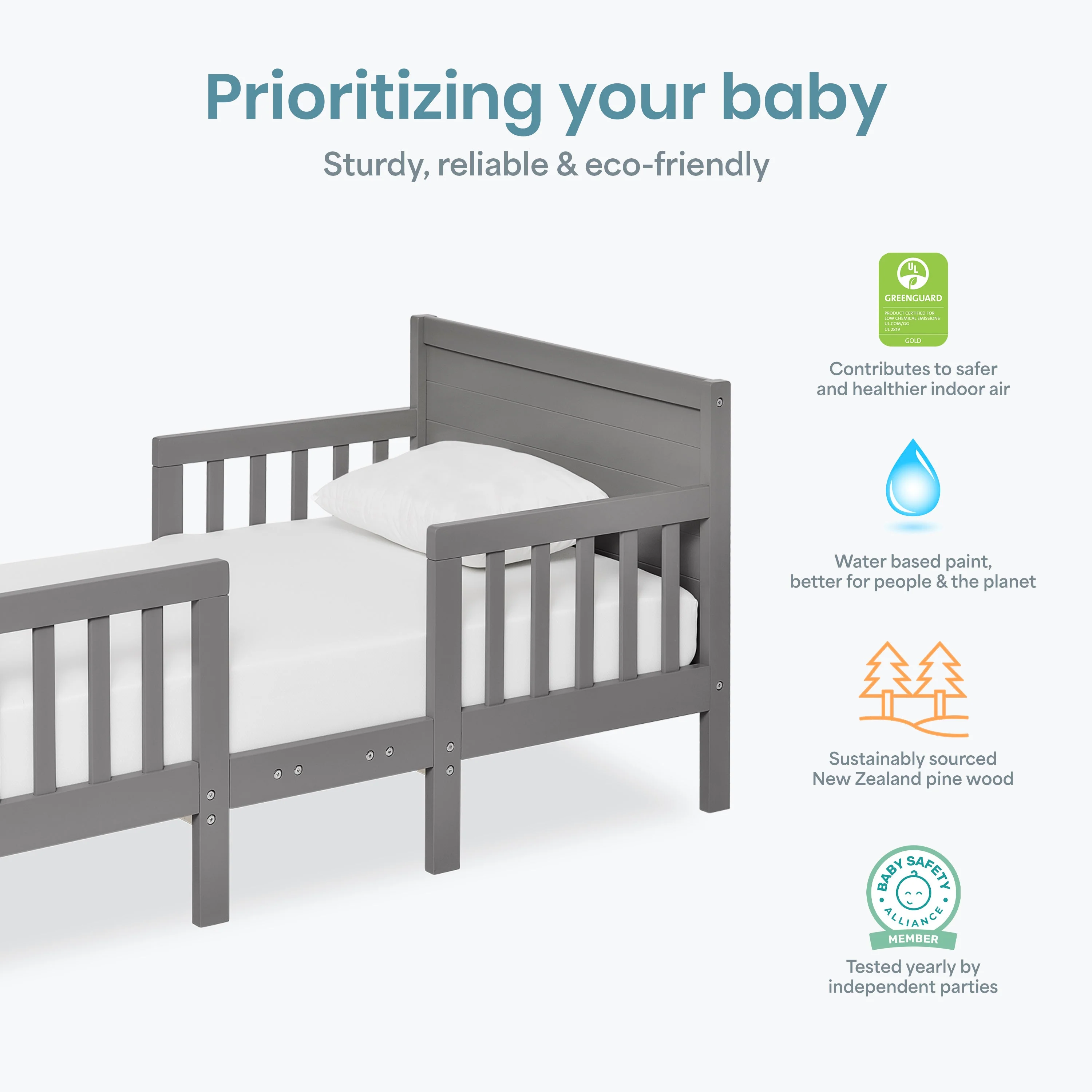 Dream On Me Hudson 3 In 1 Convertible Toddler Bed - Image 25