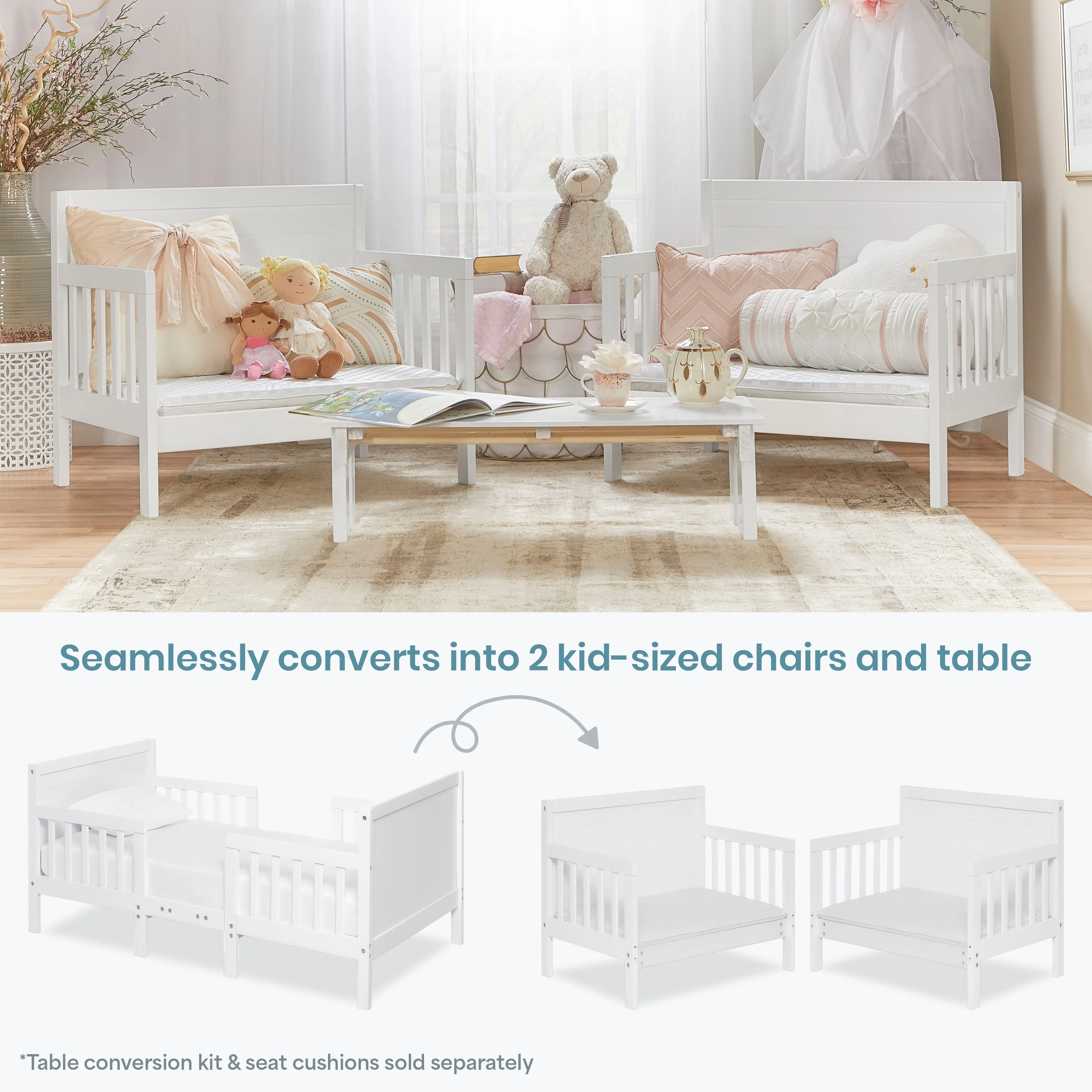 Dream On Me Hudson 3 In 1 Convertible Toddler Bed - Image 34