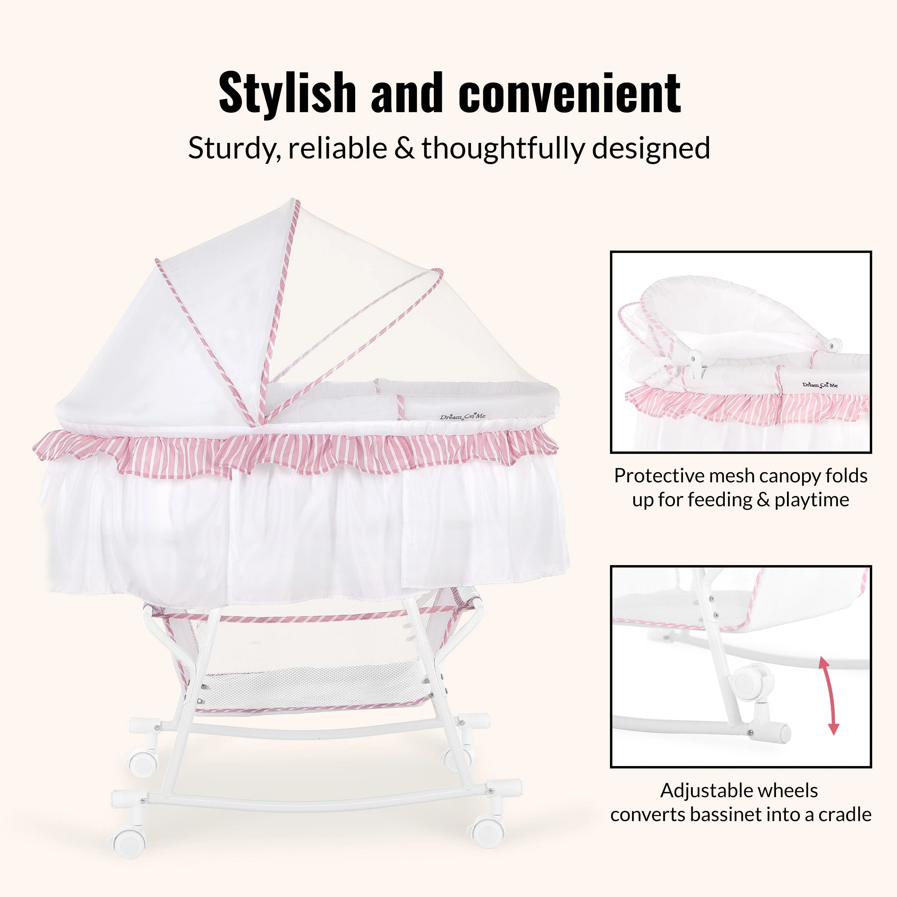 Dream On Me Lacy Portable 2-In-1 Bassinet - Image 21