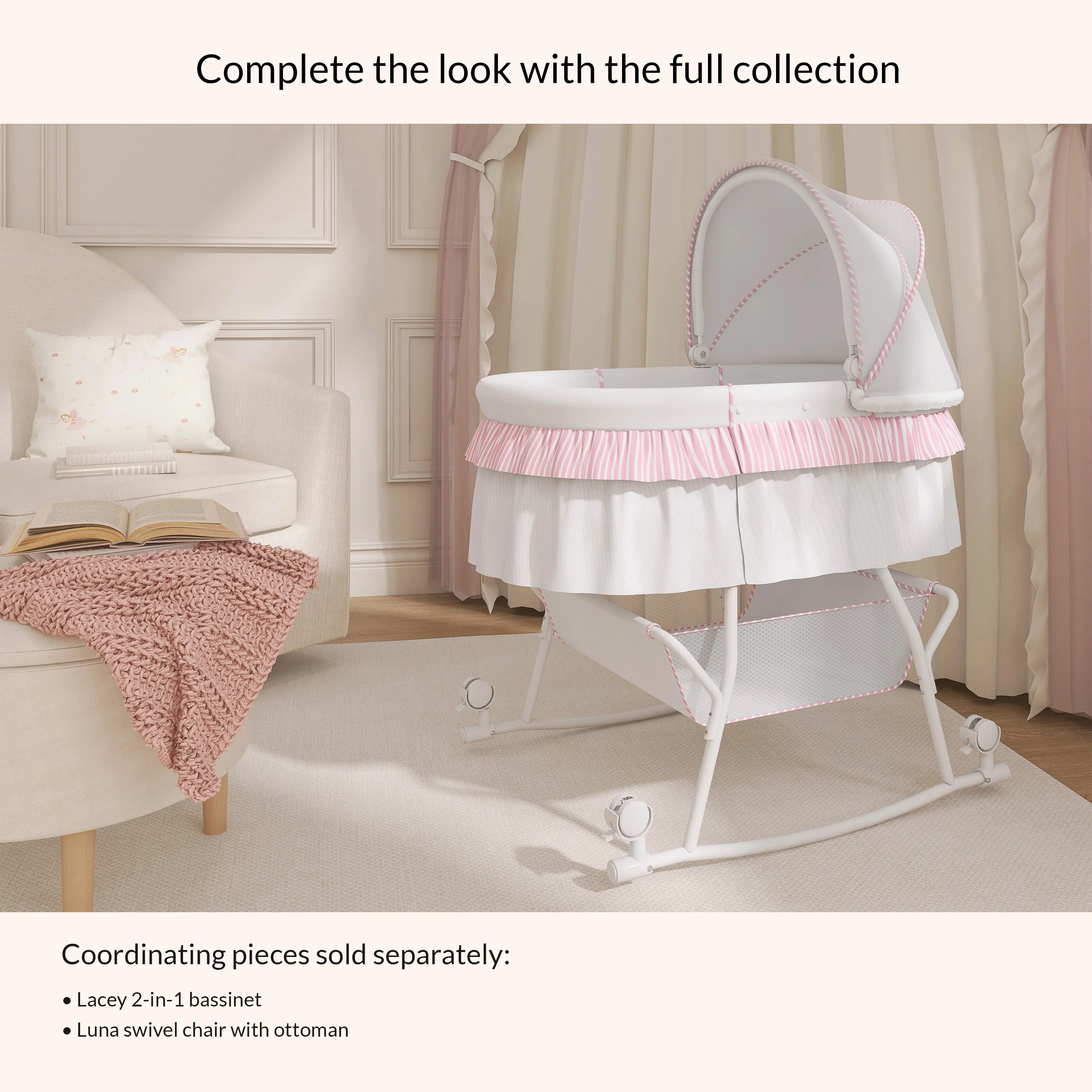 Dream On Me Lacy Portable 2-In-1 Bassinet - Image 24