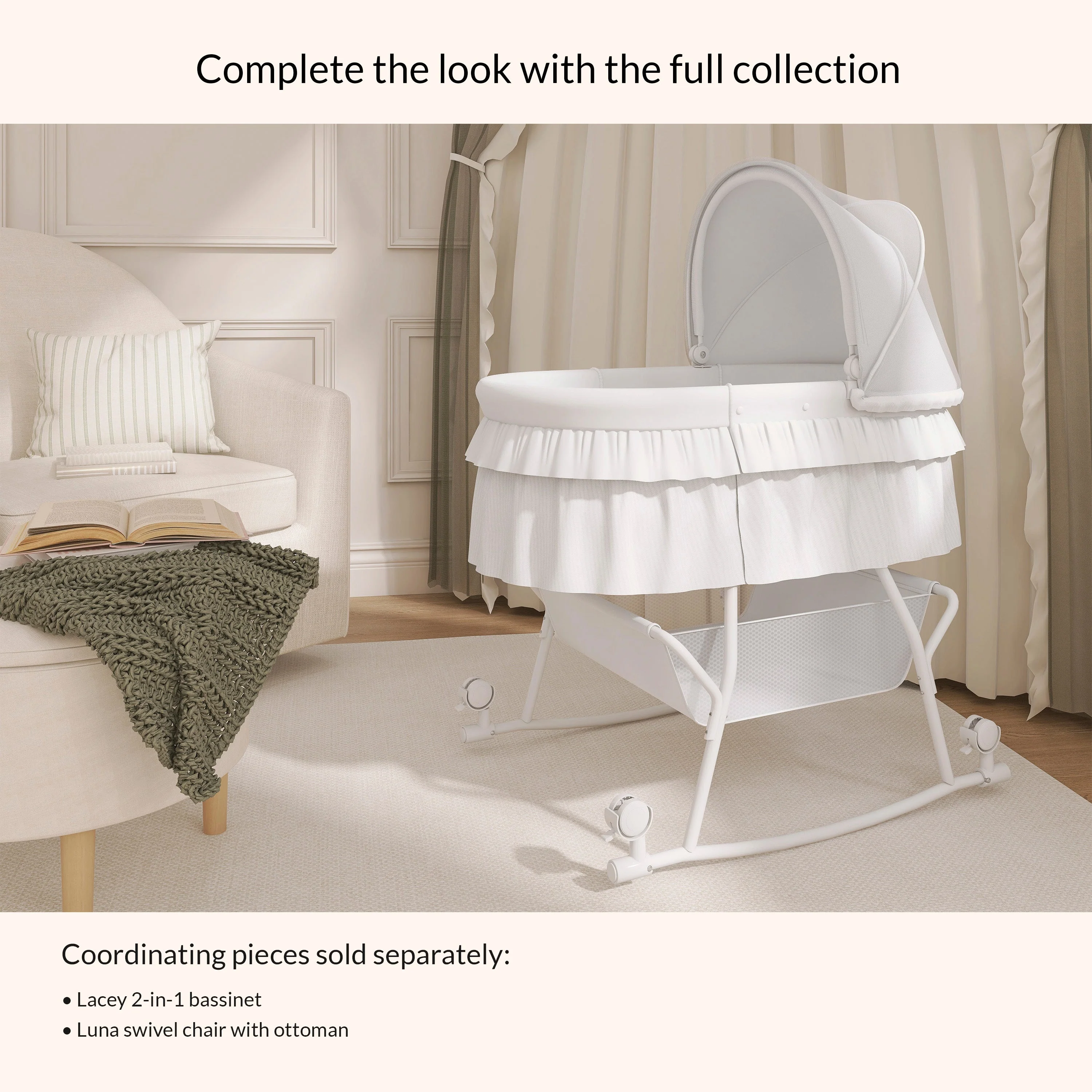 Dream On Me Lacy Portable 2-In-1 Bassinet - Image 30