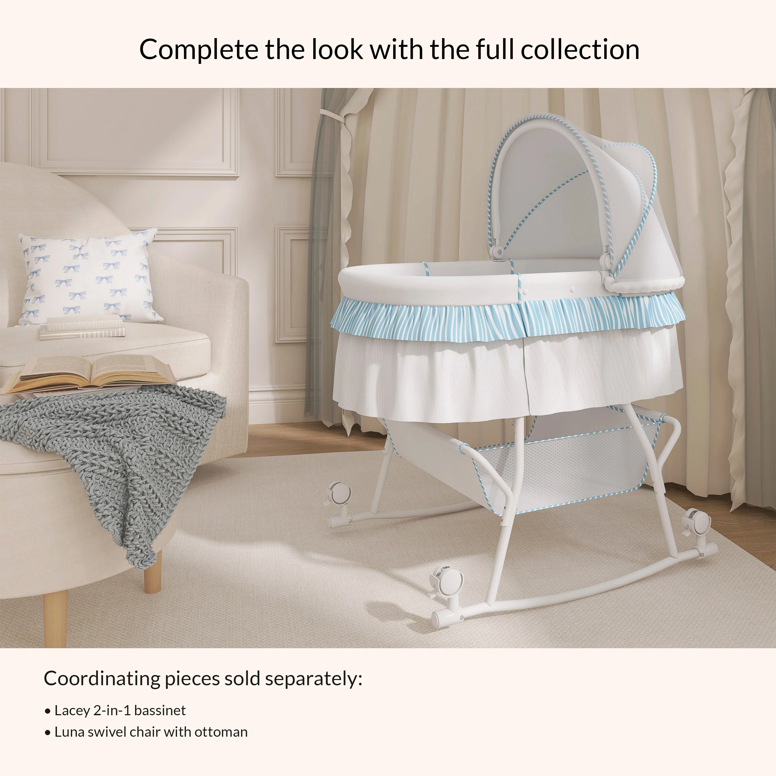 Dream On Me Lacy Portable 2-In-1 Bassinet - Image 6