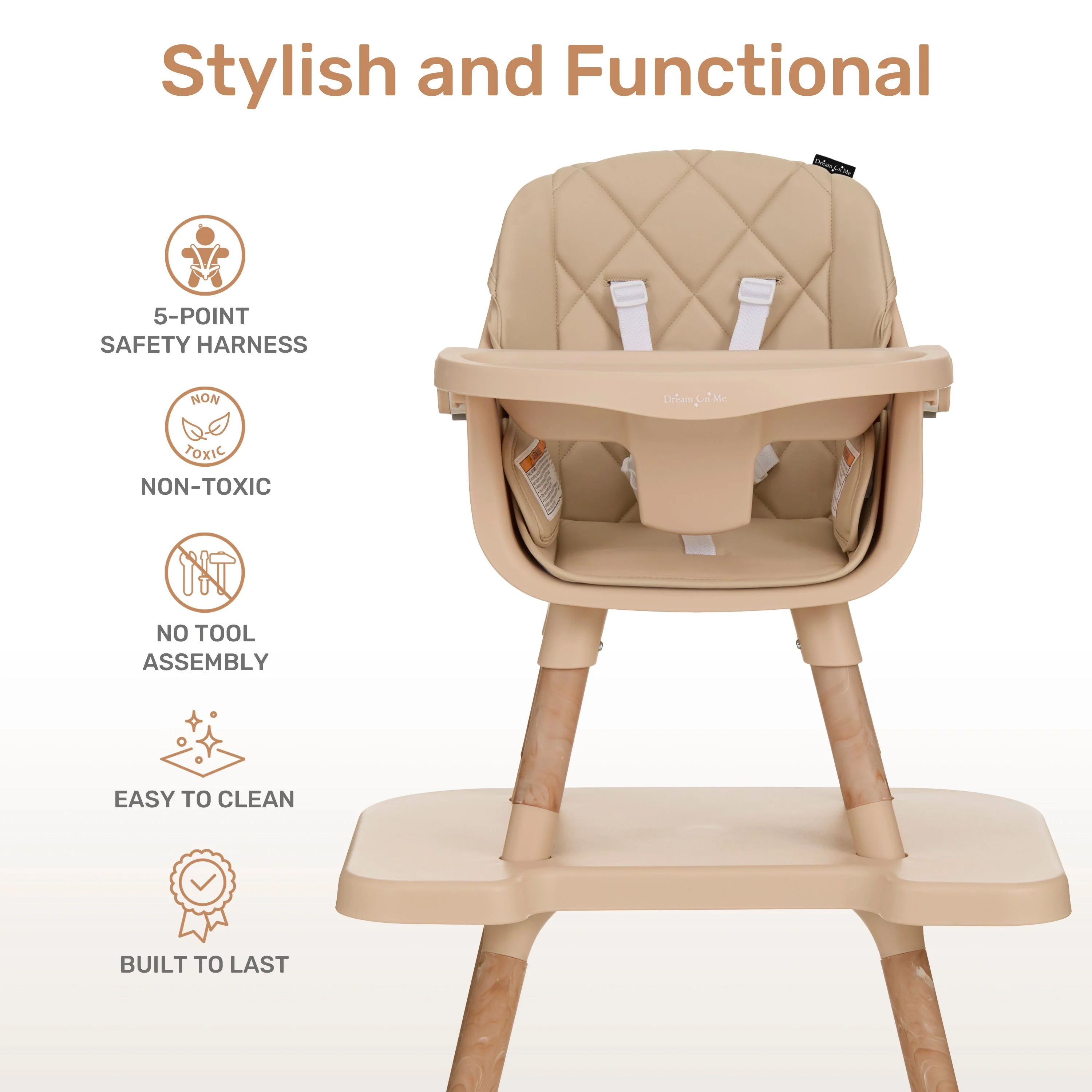 Dream On Me Luna 4 in 1 convertible Highchair - Image 12