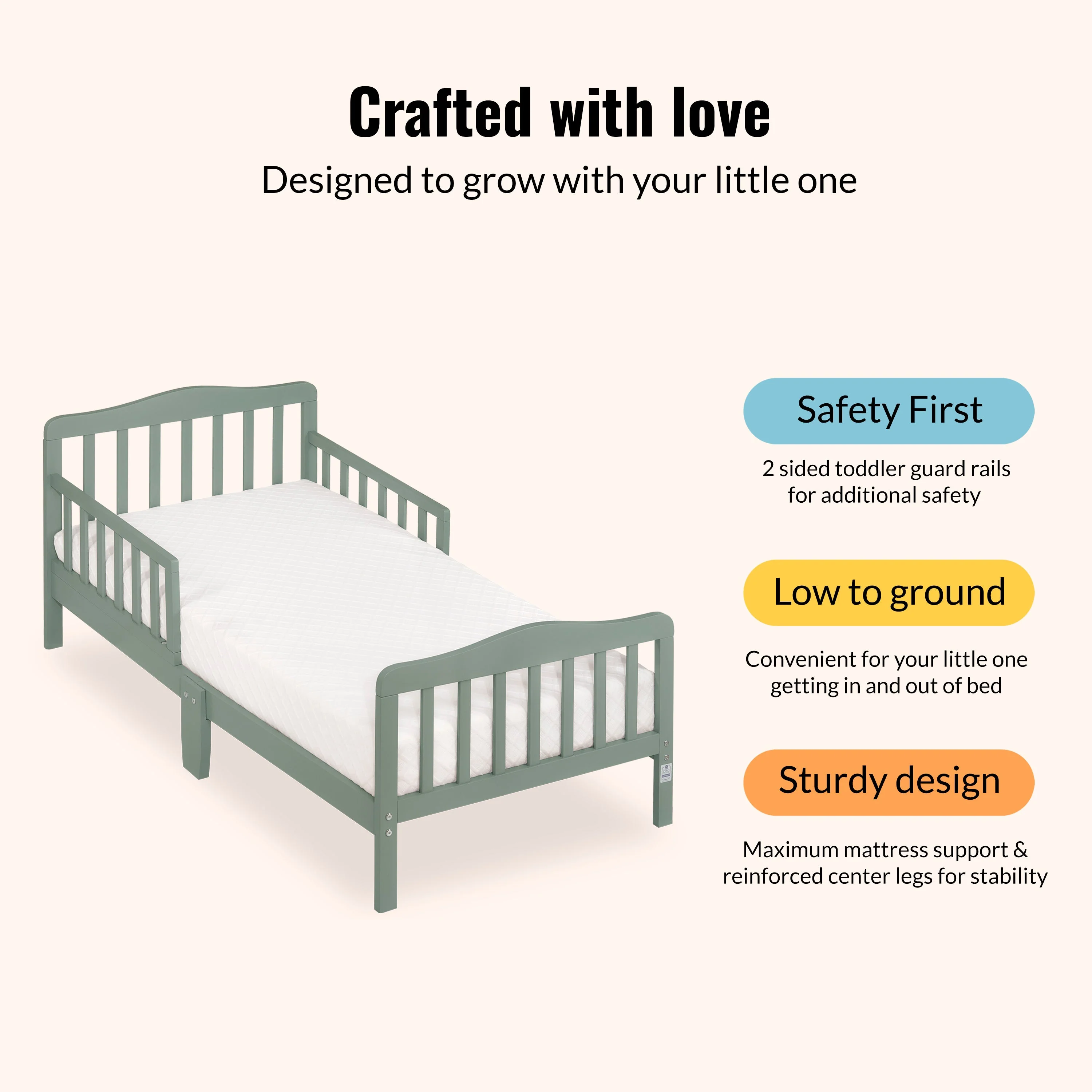 Dream On Me Memphis Classic Design Toddler Bed - Image 29