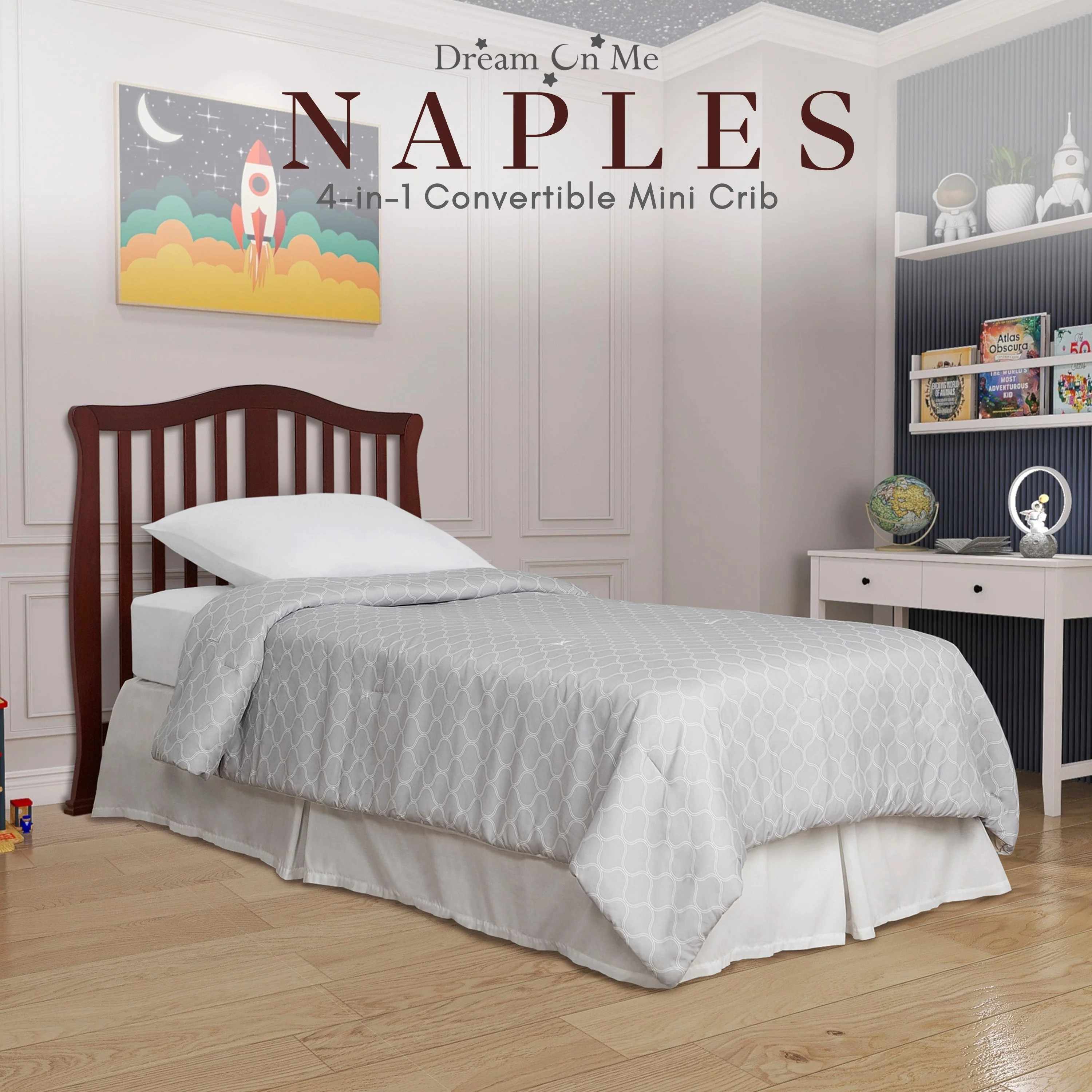 Dream On Me Naples 4-in-1 Convertible Mini Crib - Image 19