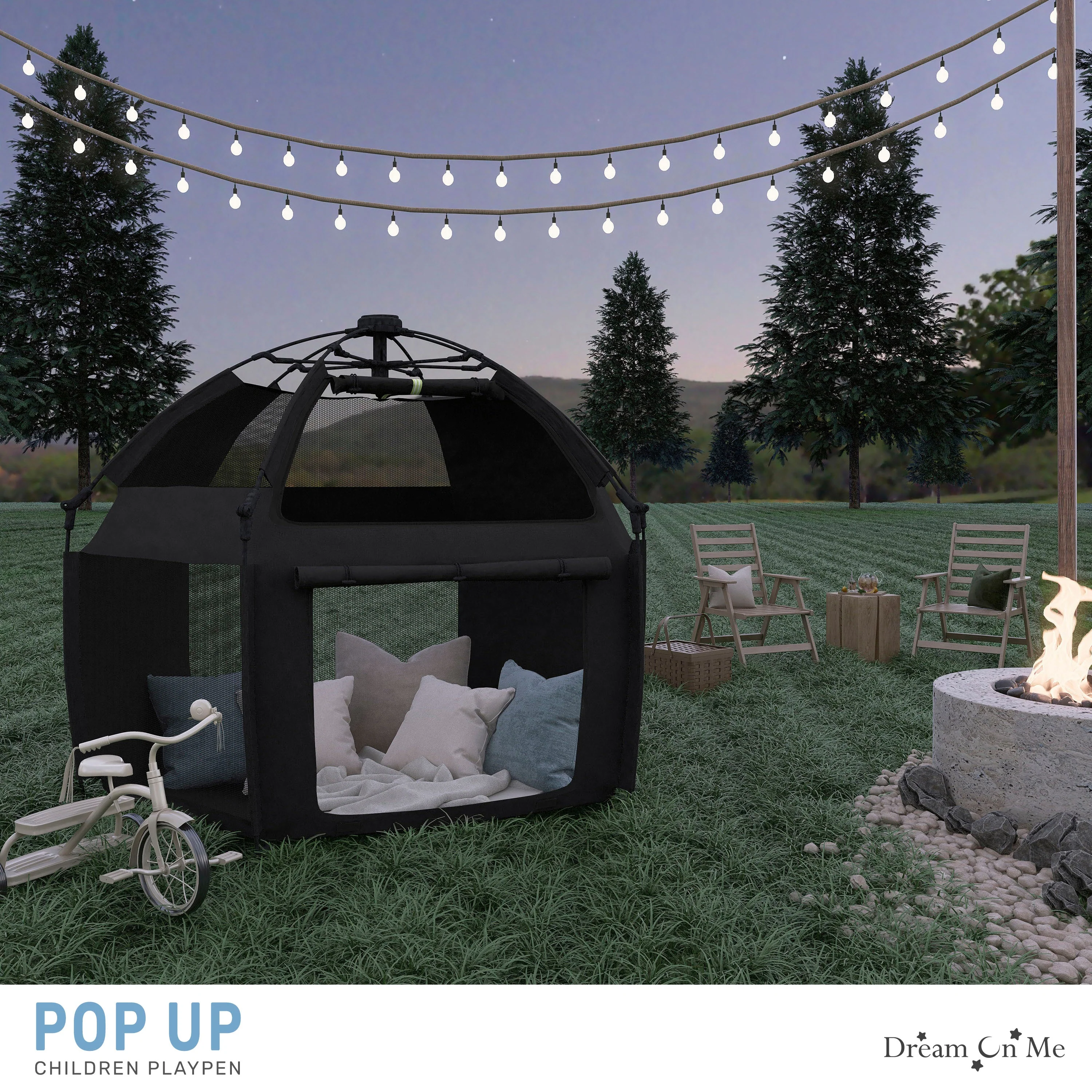 Dream On Me Pop Up Children Playpen with Canopy - Image 23
