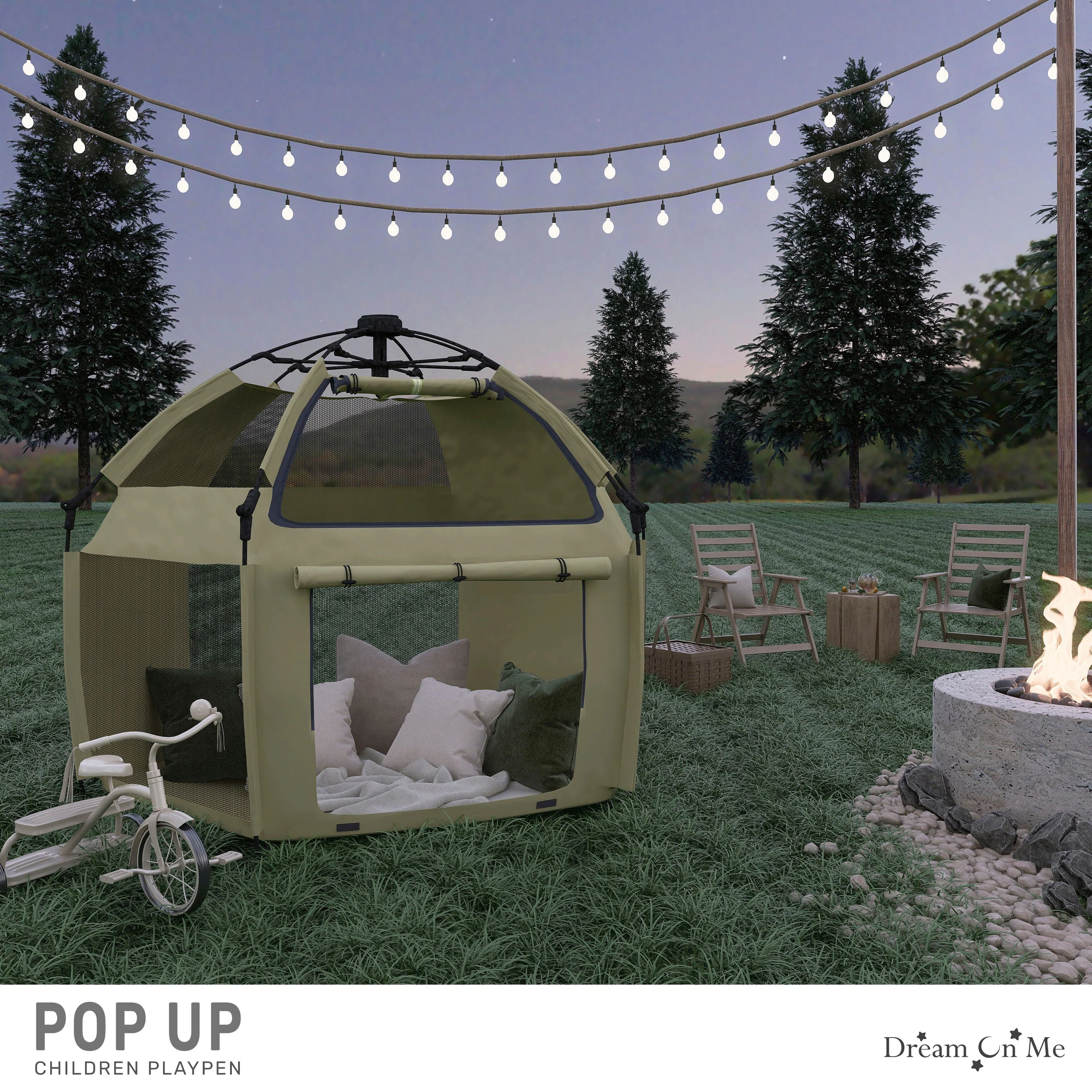 Dream On Me Pop Up Children Playpen with Canopy - Image 7