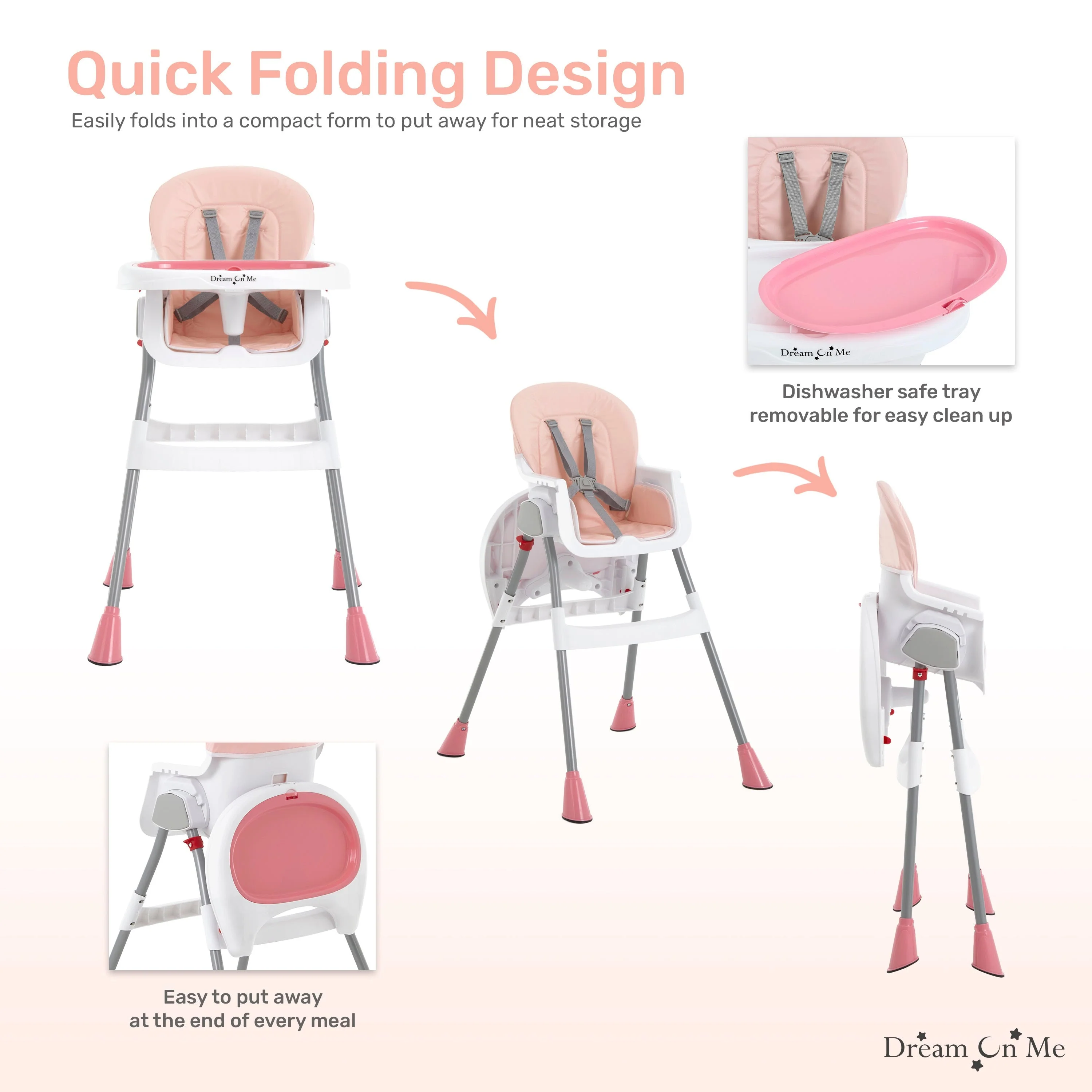 Dream On Me Portable 2-In-1 Table Talk High Chair - Image 17