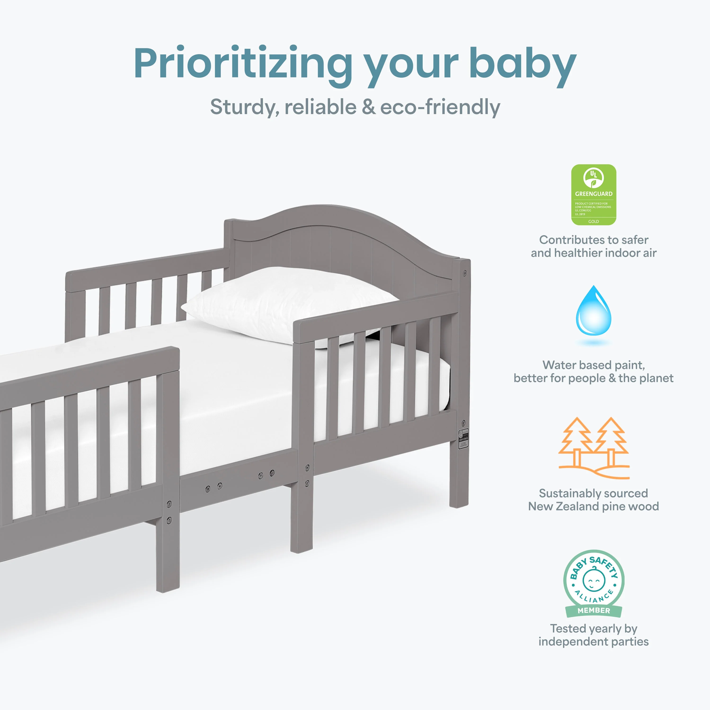 Dream On Me Portland 3 In 1 Convertible Toddler Bed - Image 4