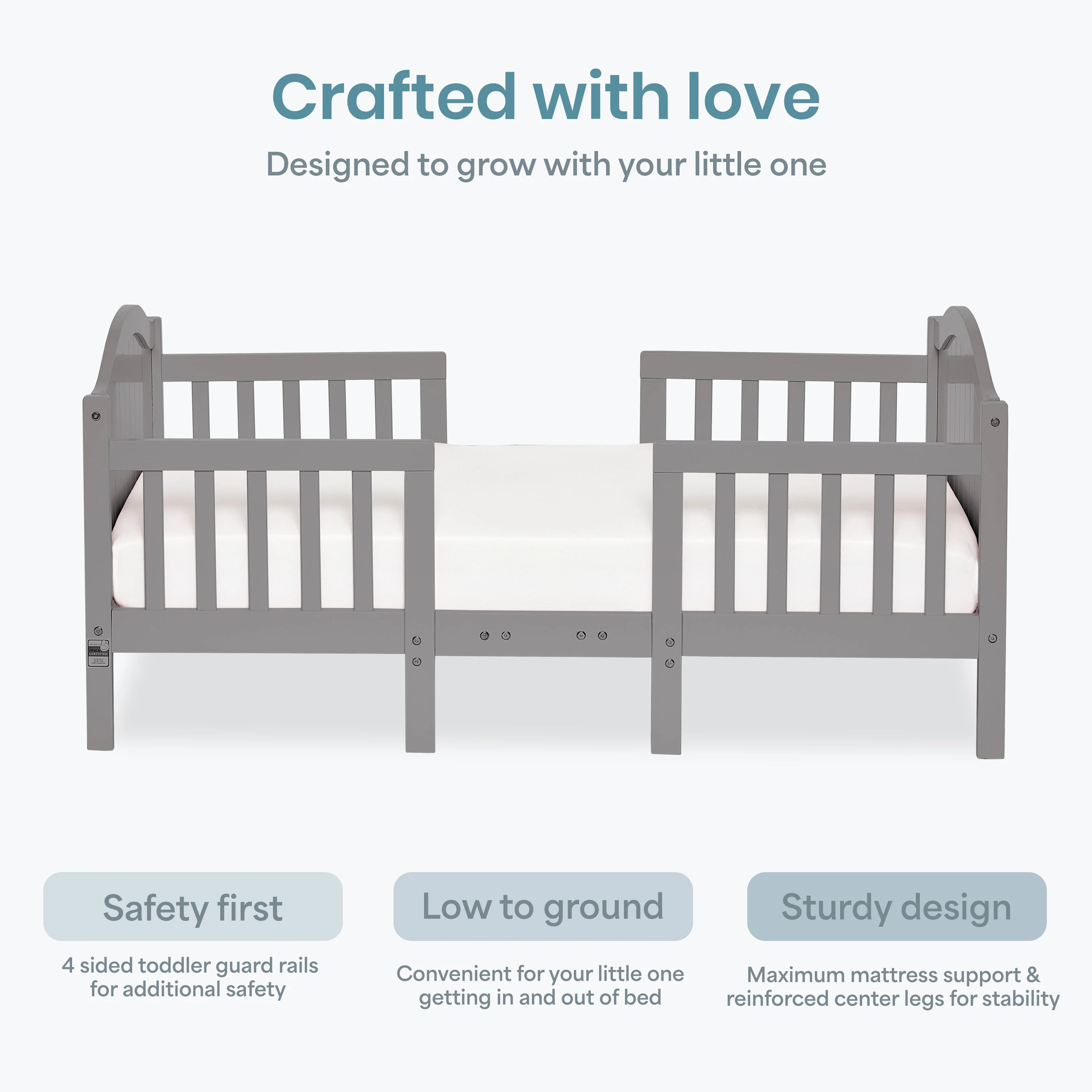 Dream On Me Portland 3 In 1 Convertible Toddler Bed - Image 5