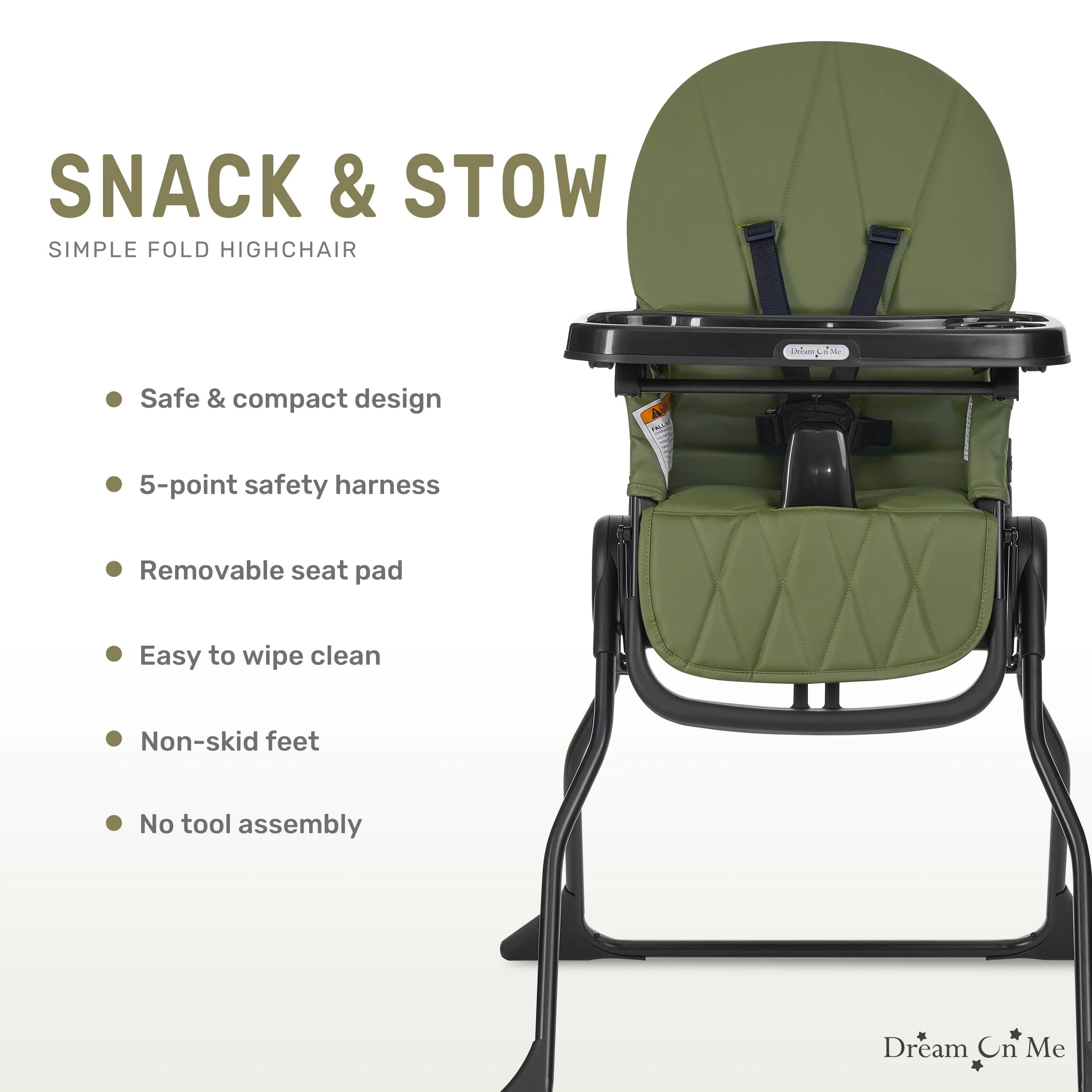 Dream On Me Snack and Stow Baby High Chair - Image 20