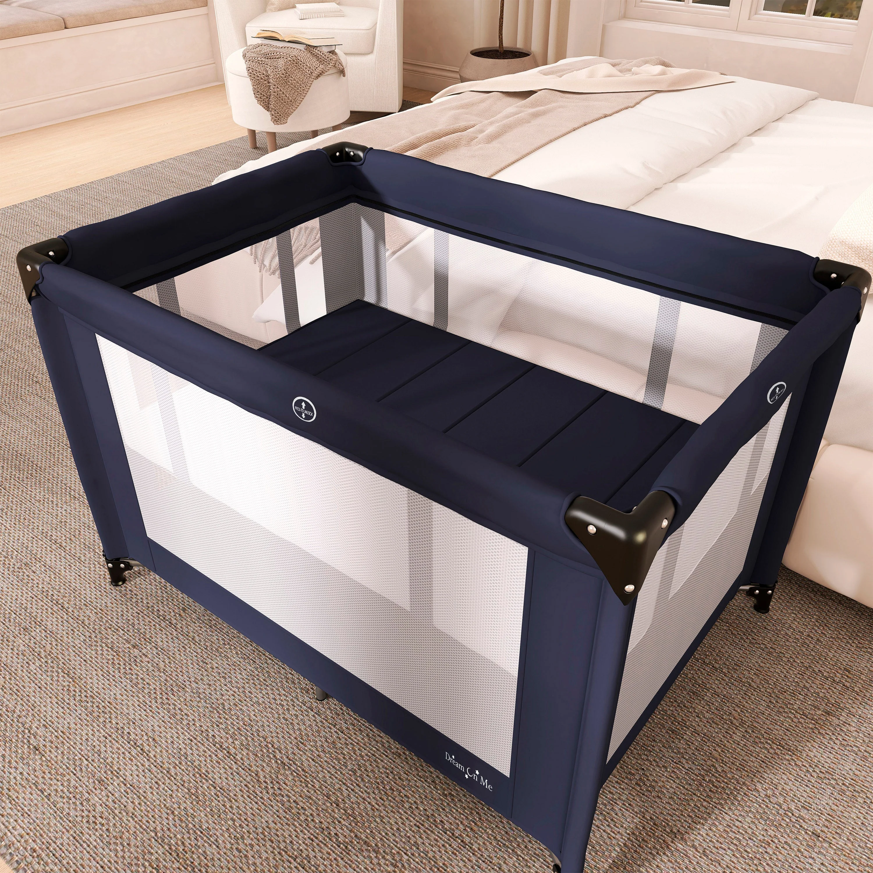 Dream On Me Zazzy Portable Play yard with Bassinet - Image 9