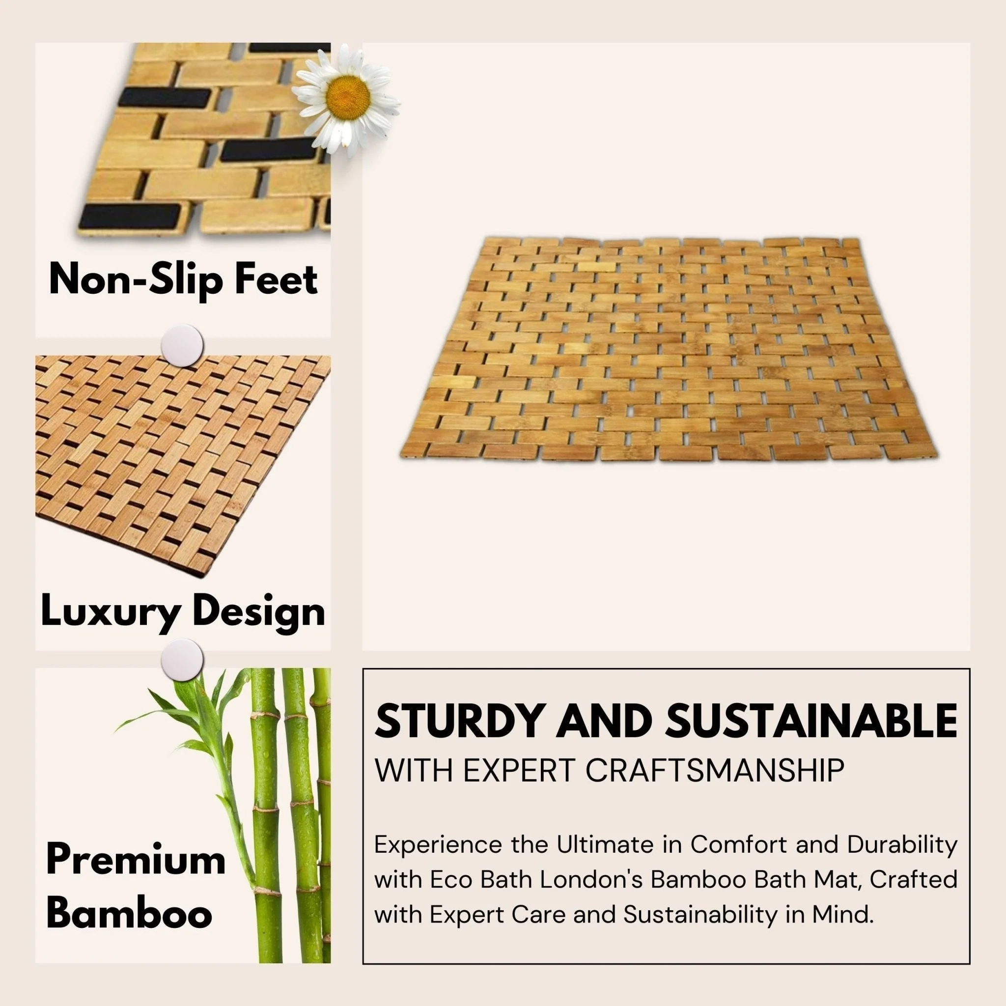 Eco Bath Bamboo Bath Mat by Eco Bath London - Image 3