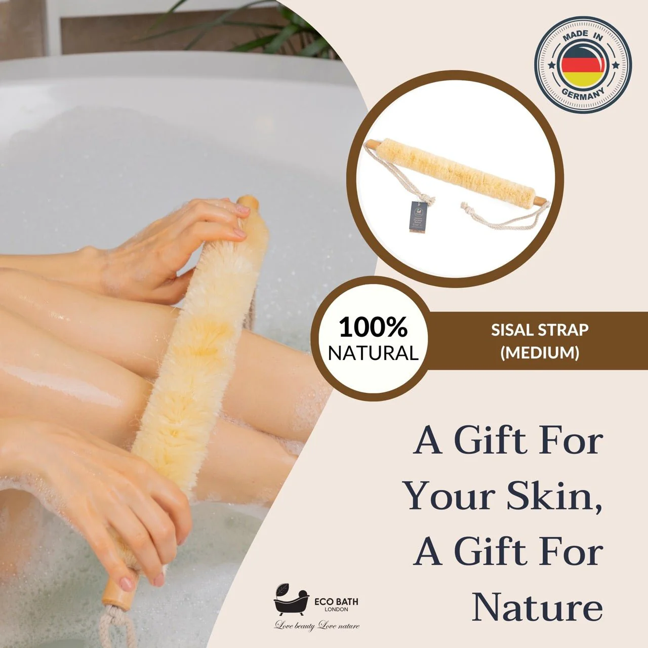 Eco Bath London Natural Sisal Body Strap - Premium Exfoliating Back Scrubber - Image 7