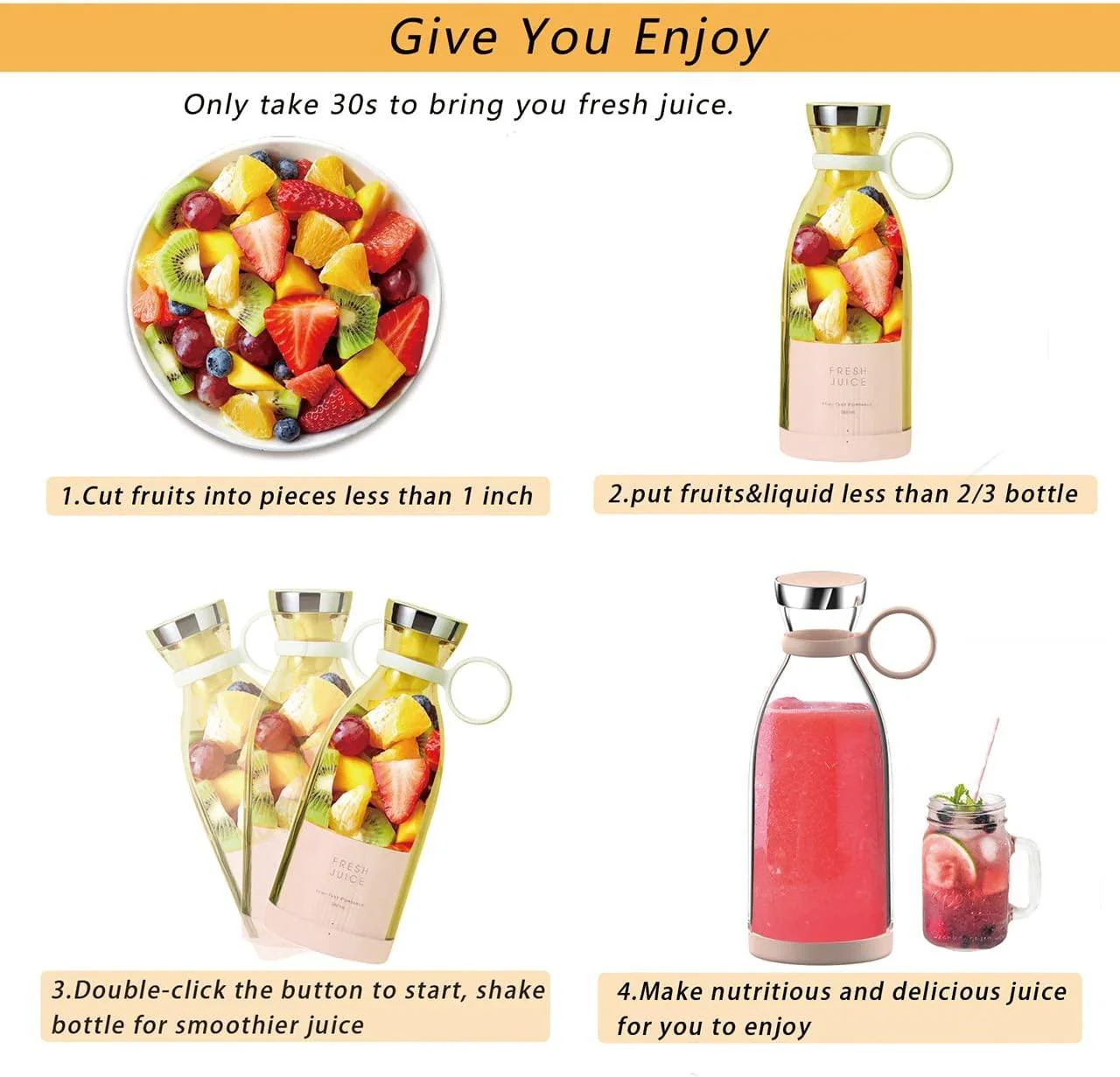 Electric Portable Multi-Functional Blender, Juicer & Mixer - Image 25