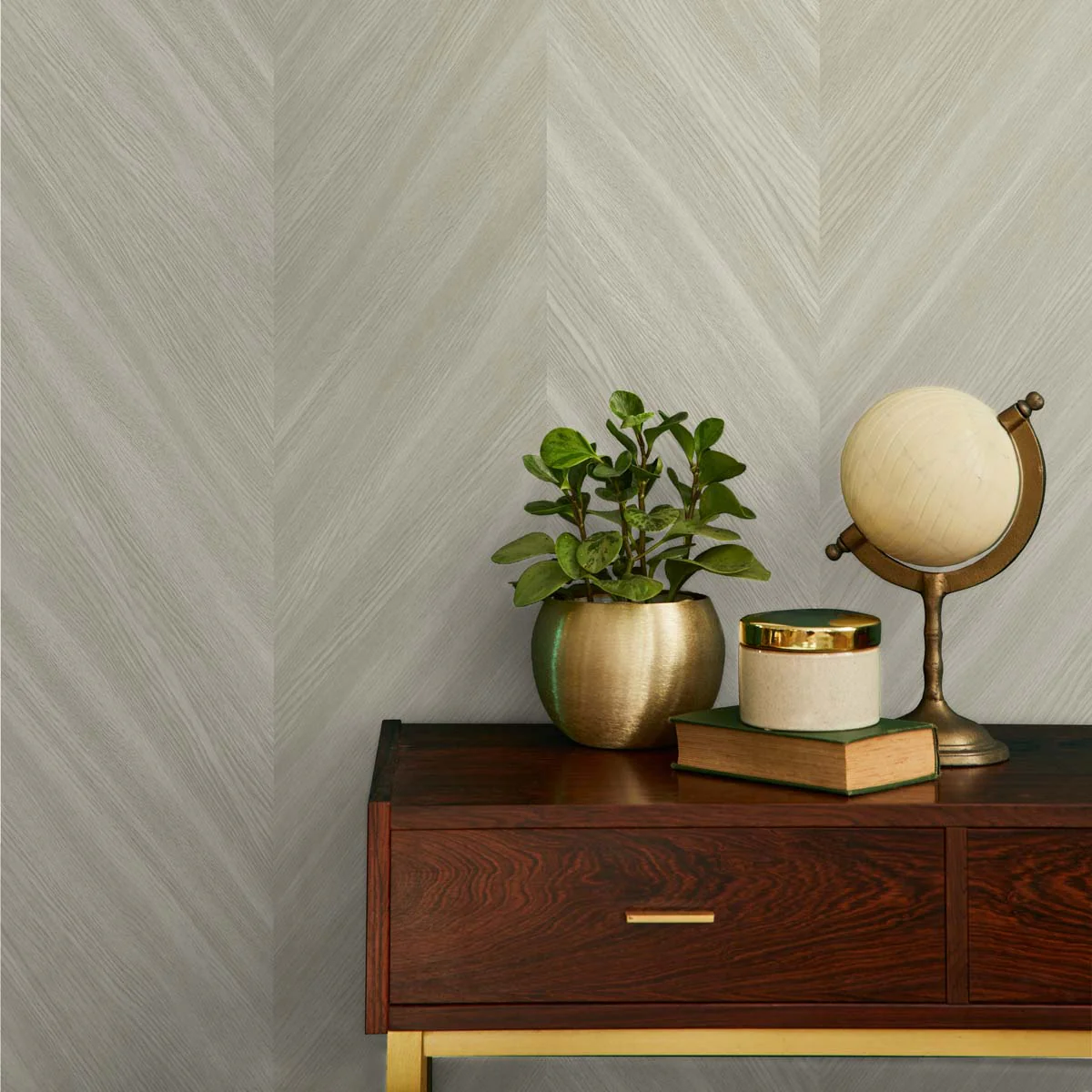 Even More Textures Faux Chevron Wood Embossed Vinyl Unpasted Wallpaper - Image 15