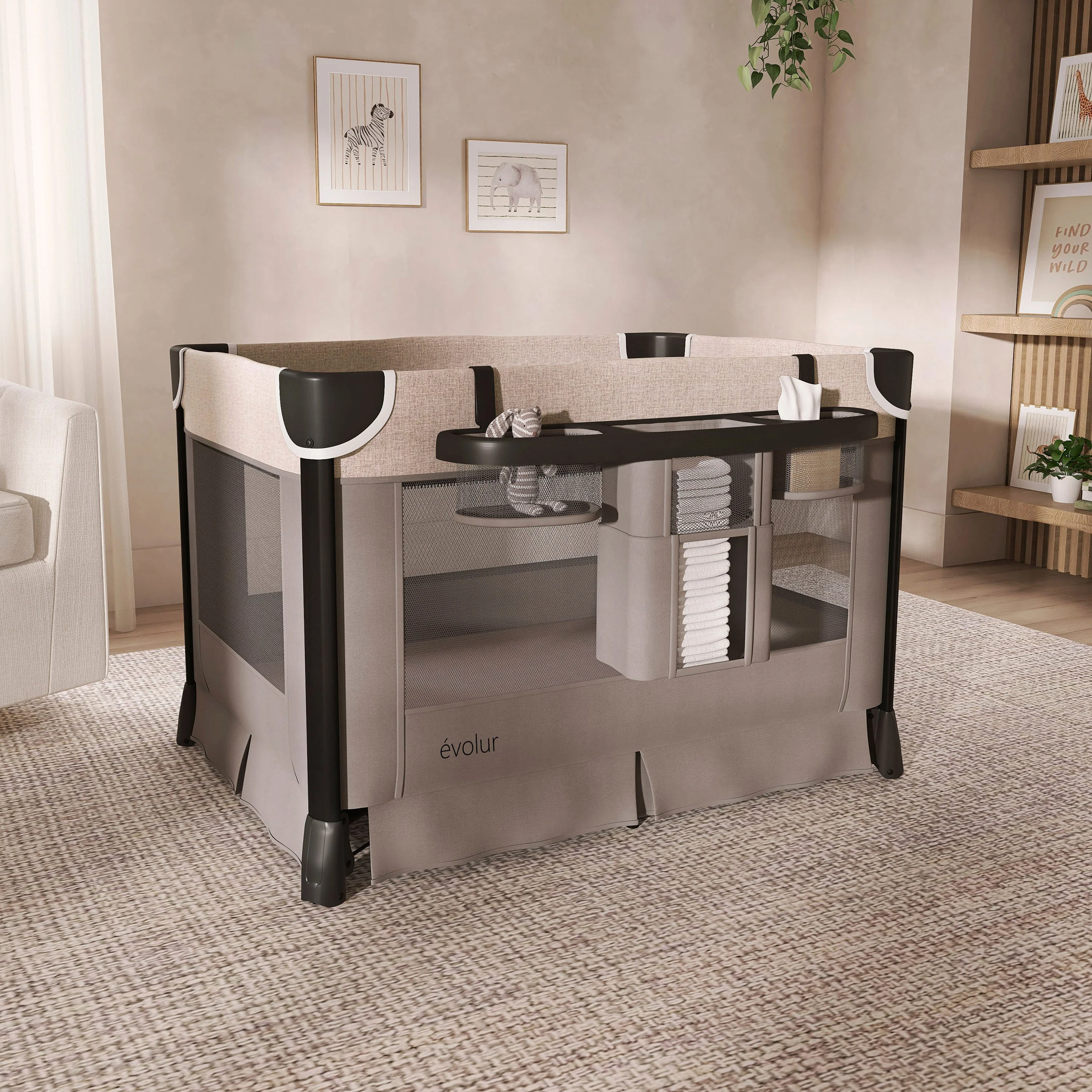 Evolur Cozy Cove Deluxe Playard - Image 11