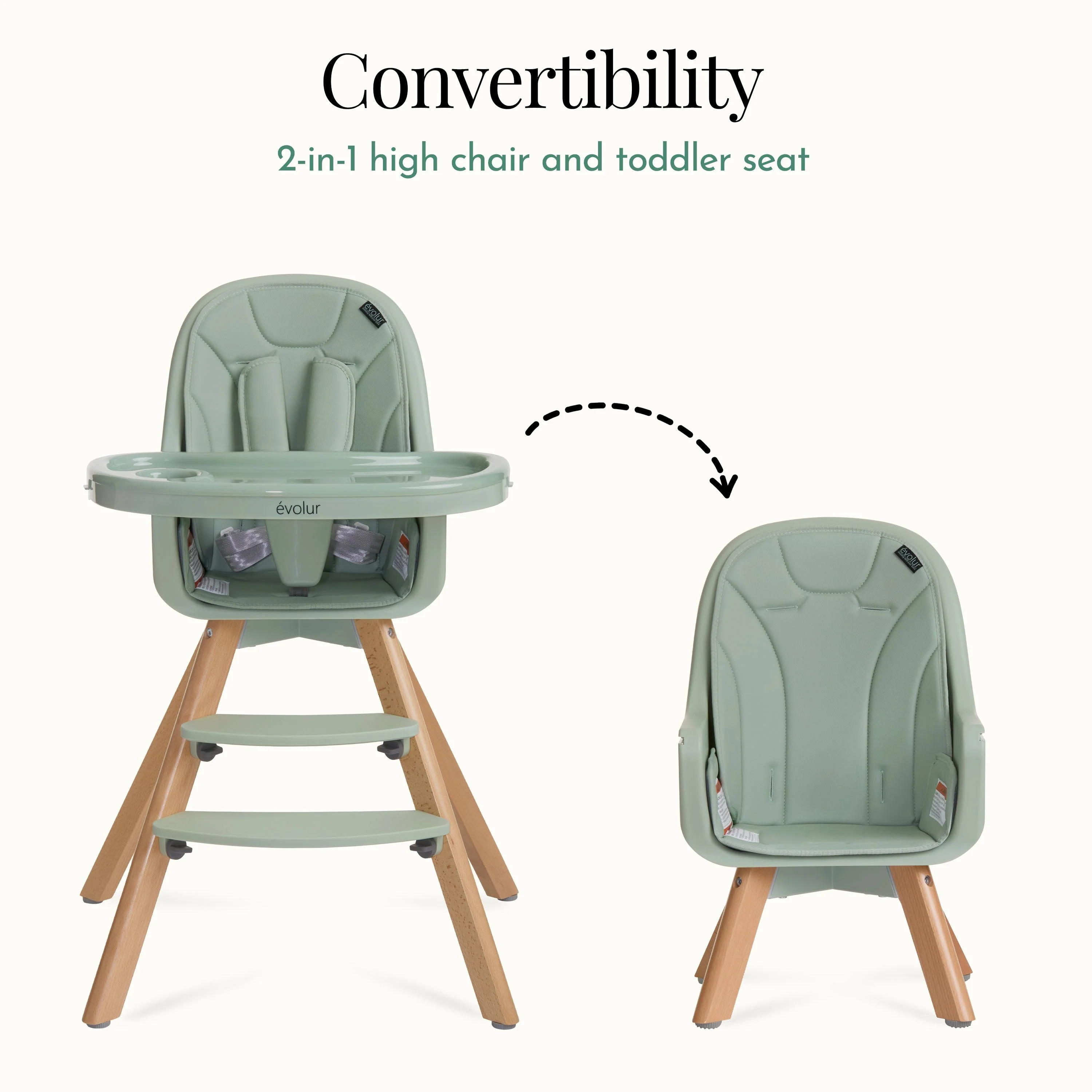 Evolur Zoodle 2-In-1 High Chair - Image 31