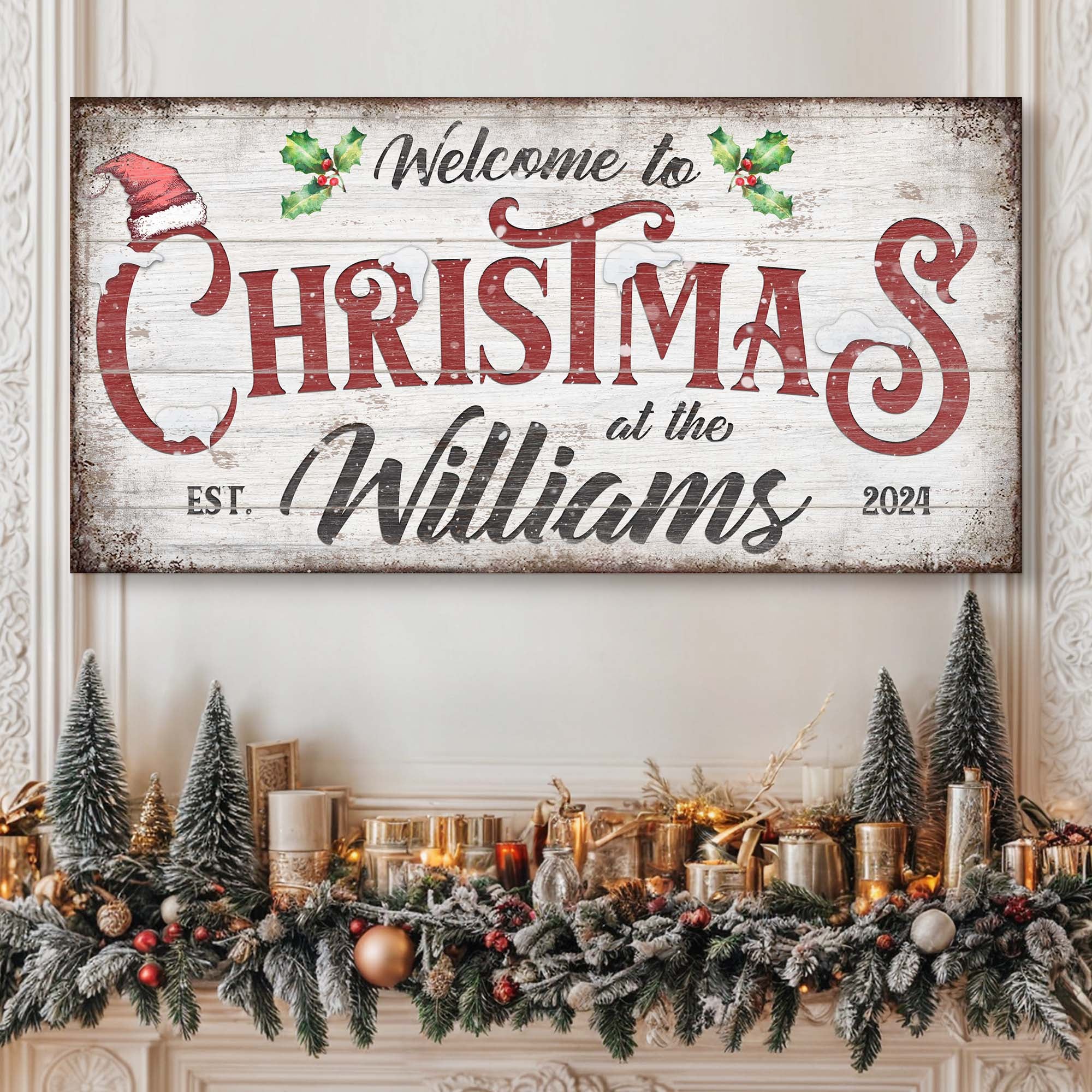Family Welcome To Christmas Sign V - Image 3