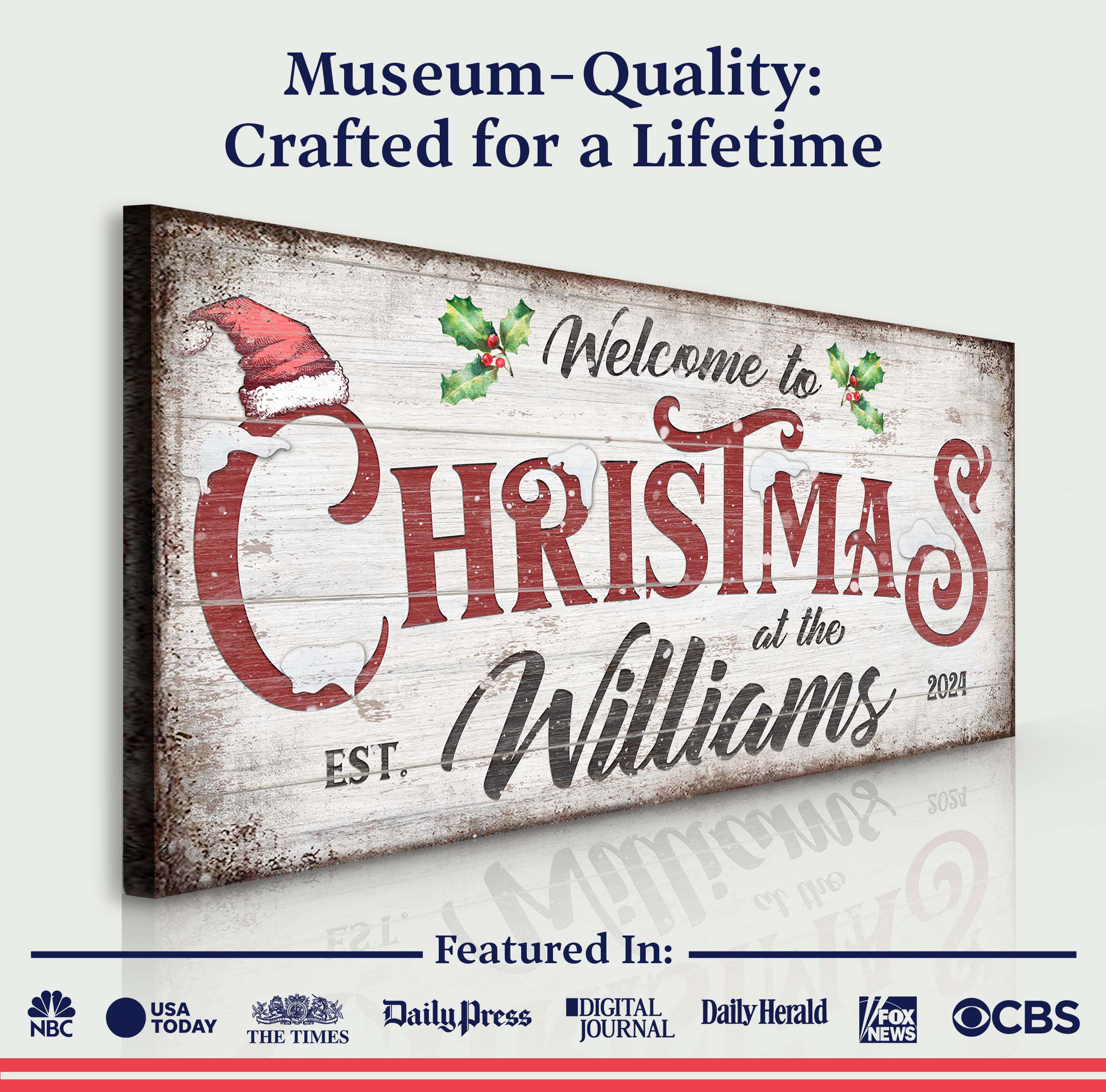 Family Welcome To Christmas Sign V - Image 4