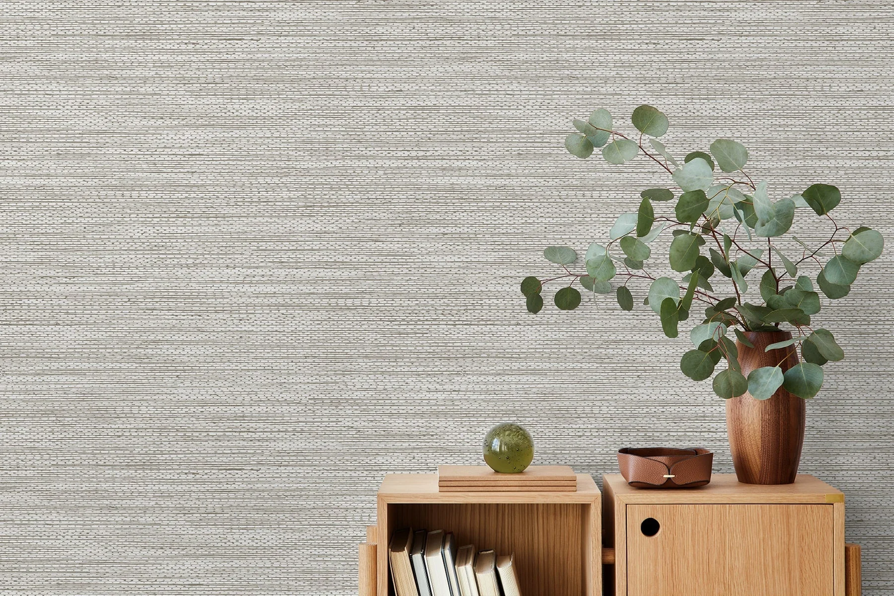 Fibers and Threads Hollinwood Faux Weave Nonwoven Unpasted Wallpaper - Image 2