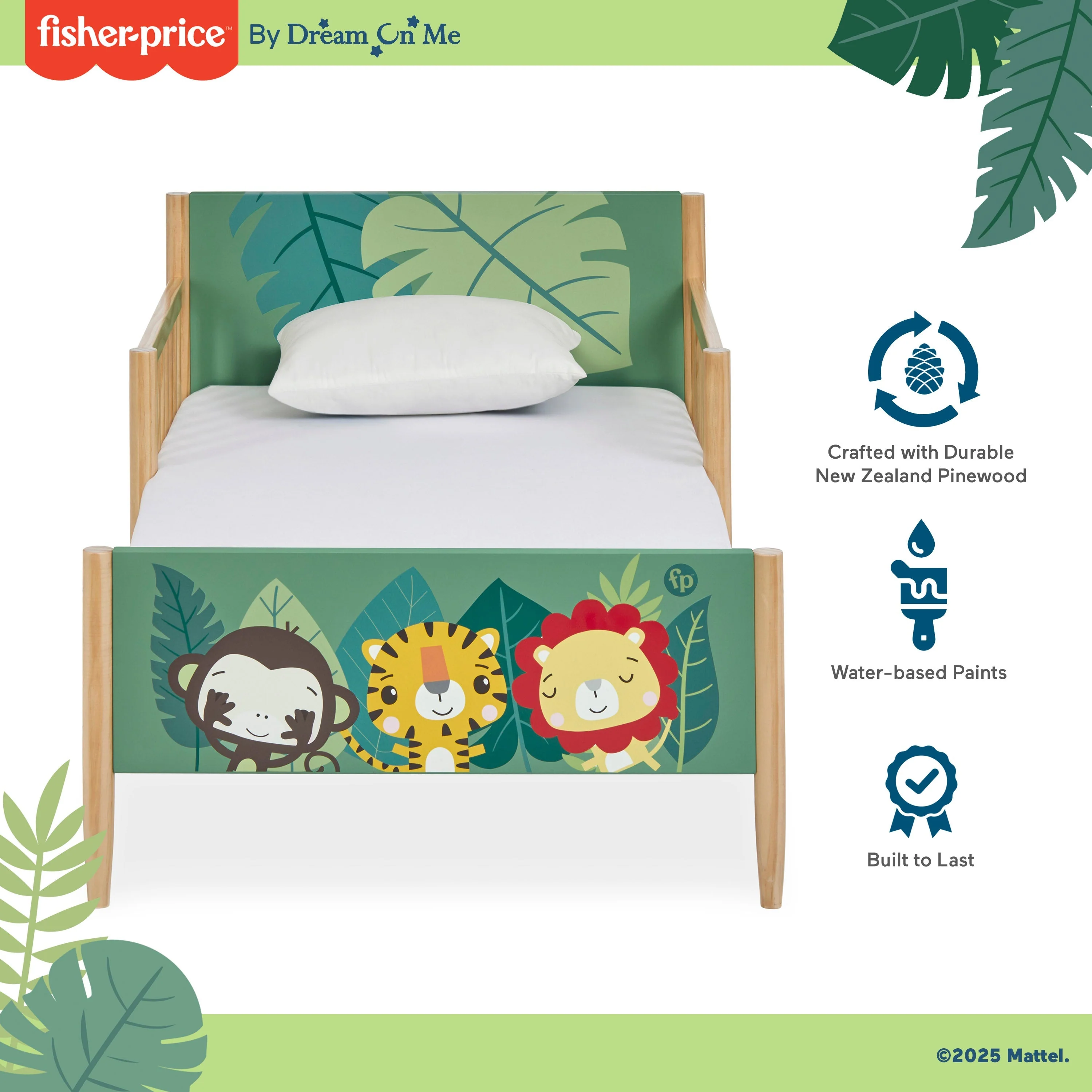 Fisher-Price By Dream On Me Fauna Collection Safari Dreams Toddler Bed - Image 5