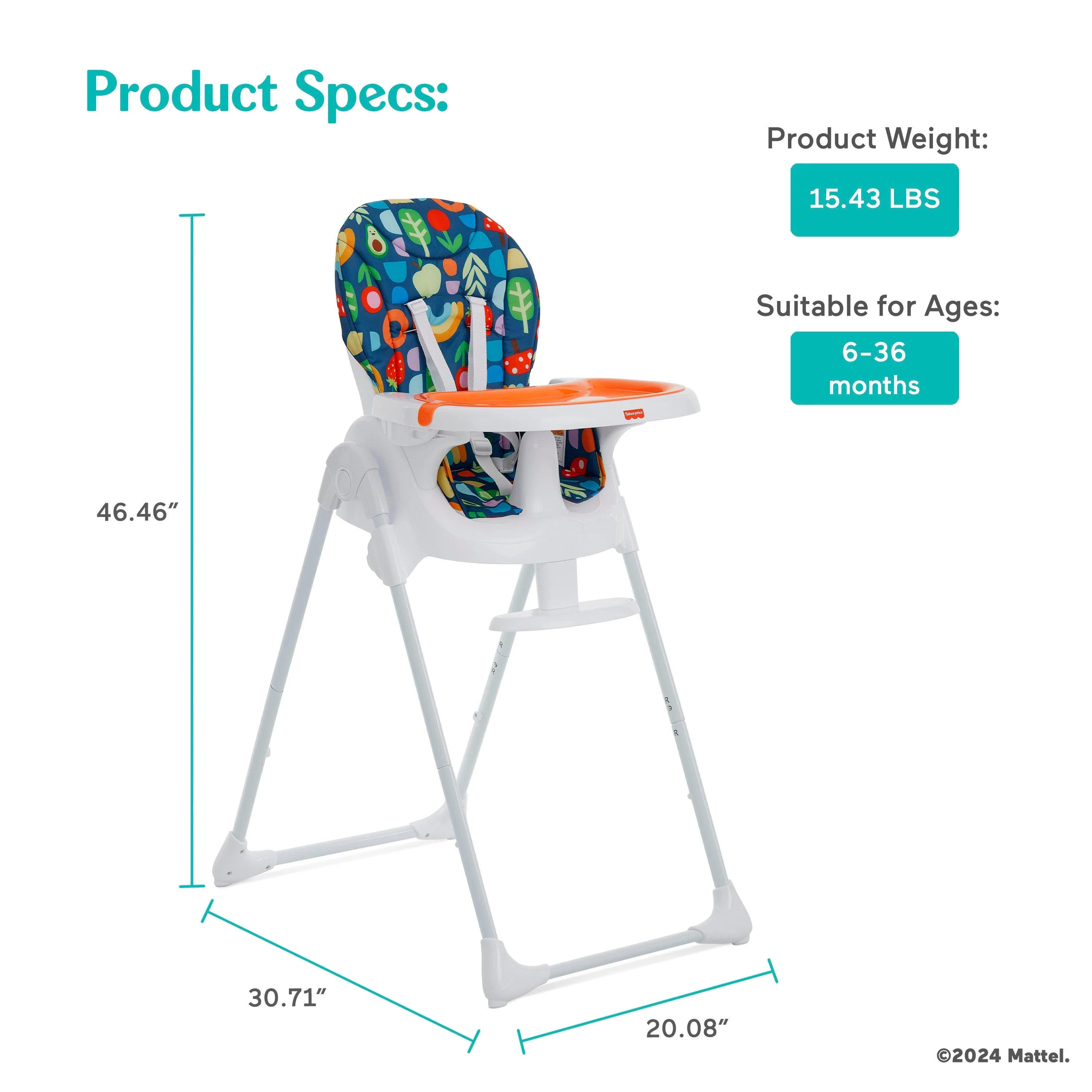 Fisher-Price by Dream On Me Tiny Bites Highchair - Image 3