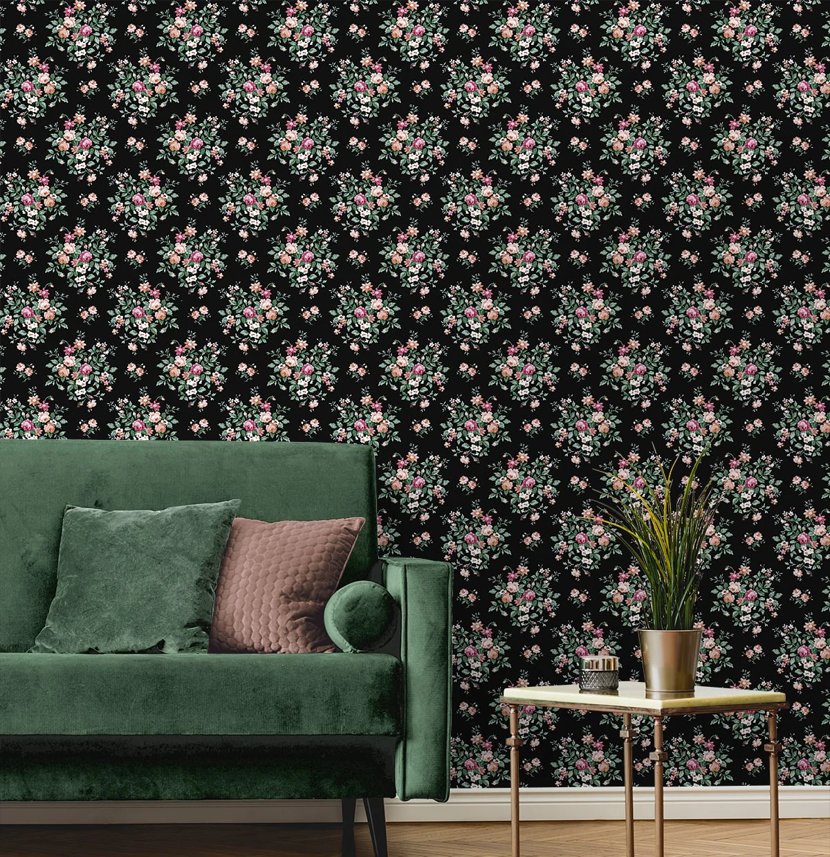 Floral Bunches Peel and Stick Removable Wallpaper - Image 3