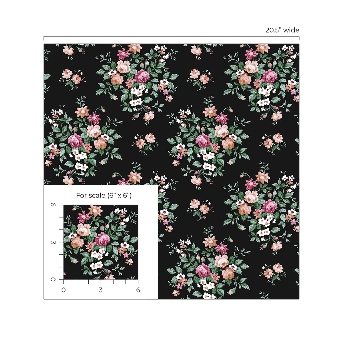 Floral Bunches Peel and Stick Removable Wallpaper - Image 6