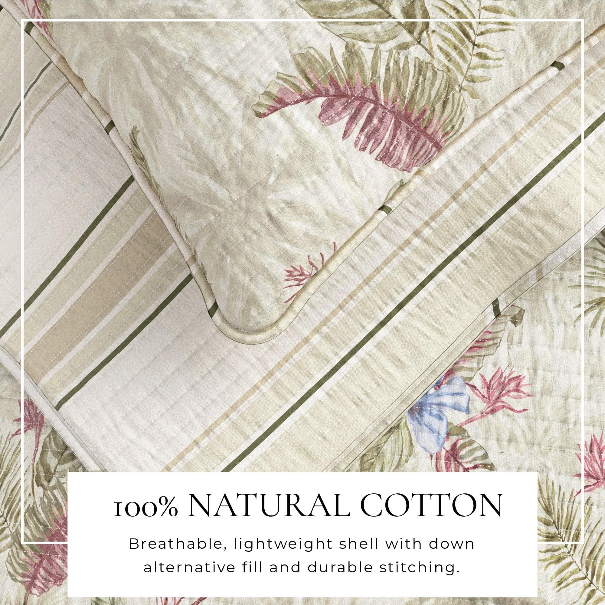 Floral Printed Cotton Quilt Set - Mendocino Collection - Image 8