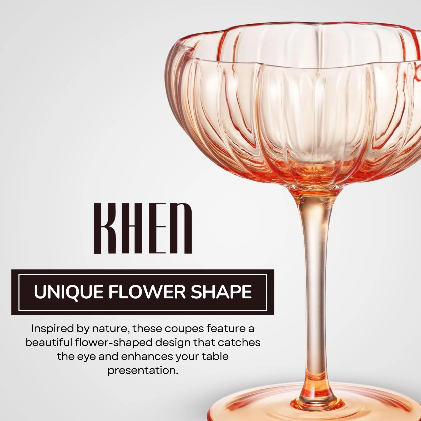 Flower Coupe Cocktail Glasses | Set of 4 | Bright Colors - Image 8
