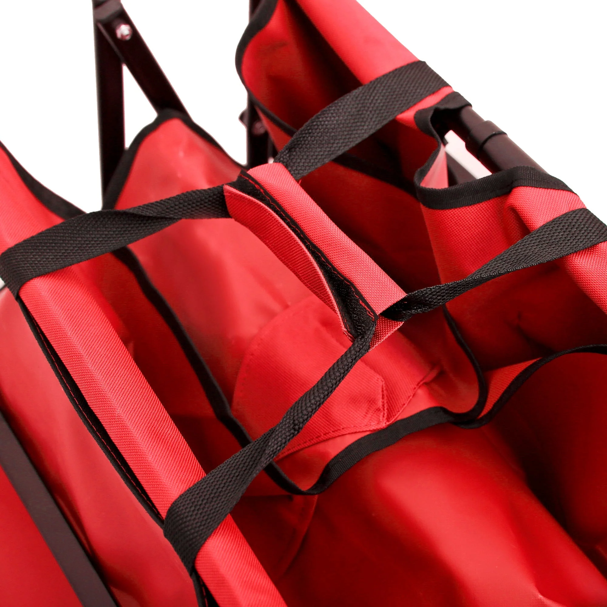 Folding Wagon Garden Shopping Beach Cart (Red) - Image 13