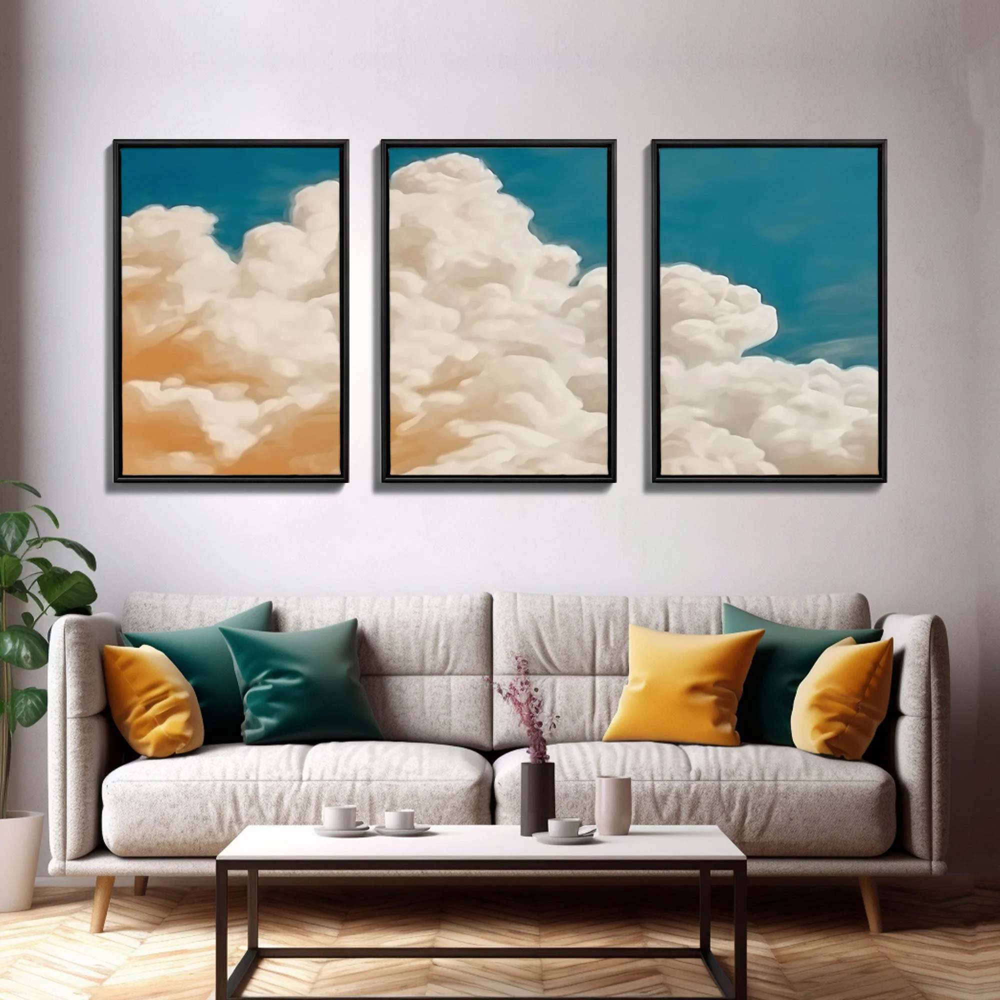 Framed Canvas Wall Art Set of 3 - Image 11