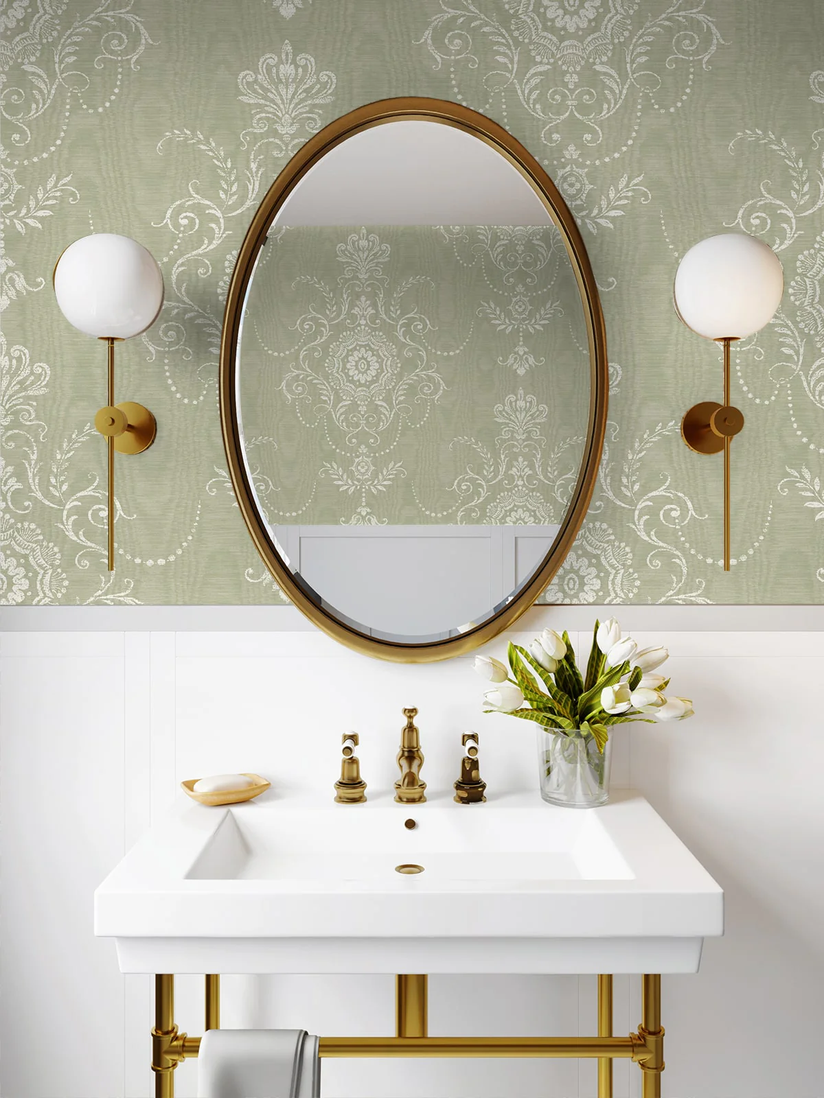 French Country Colette Cameo Unpasted Wallpaper - Image 7